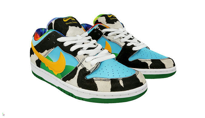Ben  Jerry s x Nike Air Jordan 1 low SB dunk Chunky Dunky NFT 3D model