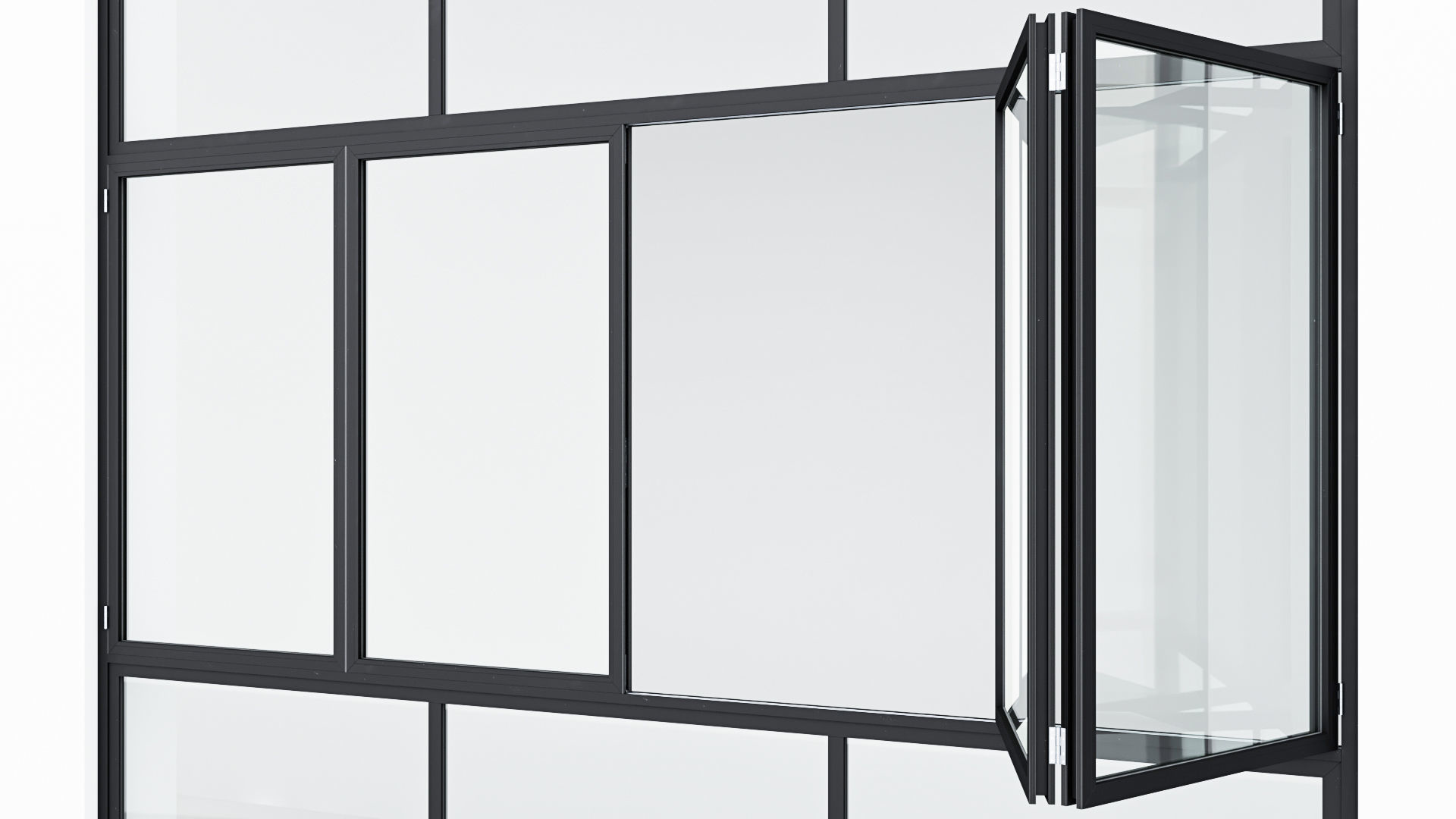 Aluminium window 16 3D model_3