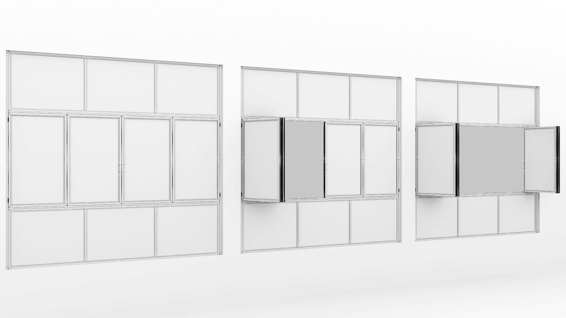 Aluminium window 16 3D model_7