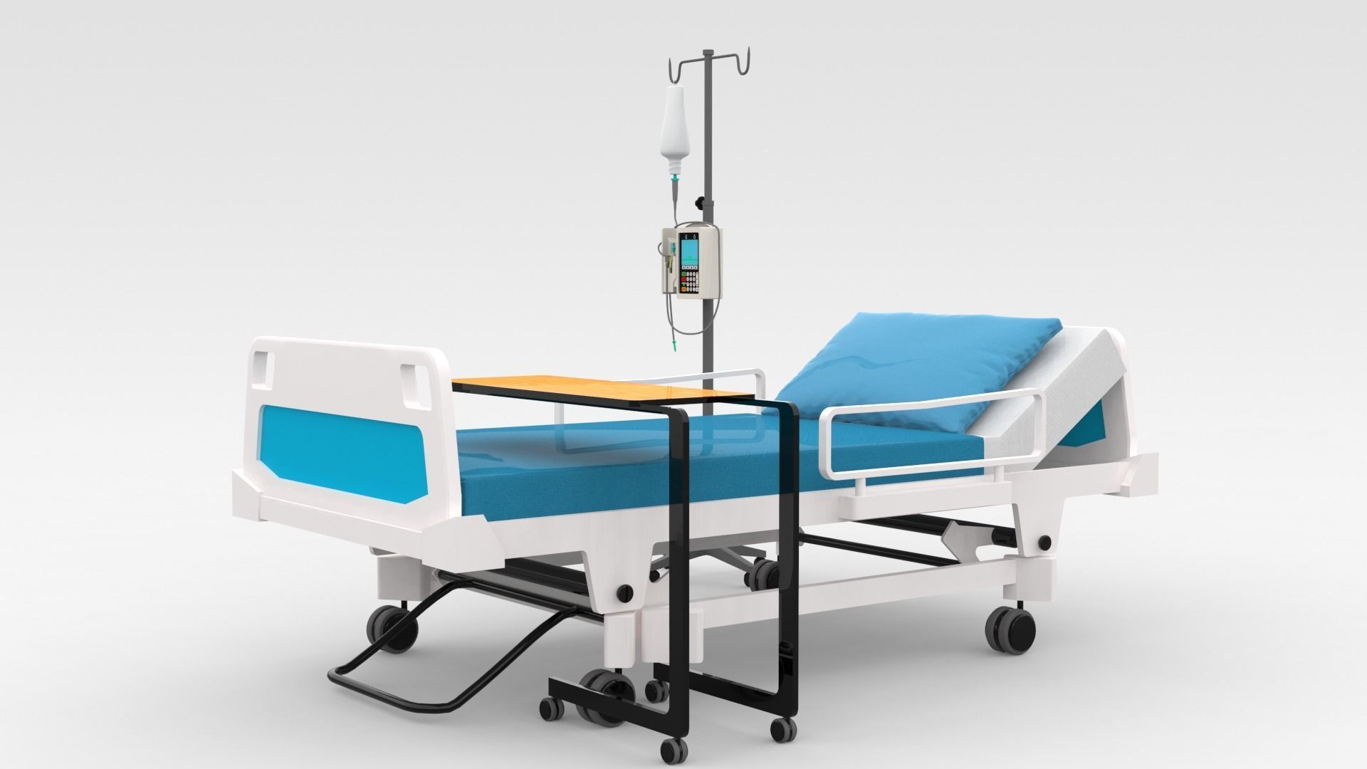 Hospital Bed 3D model_2