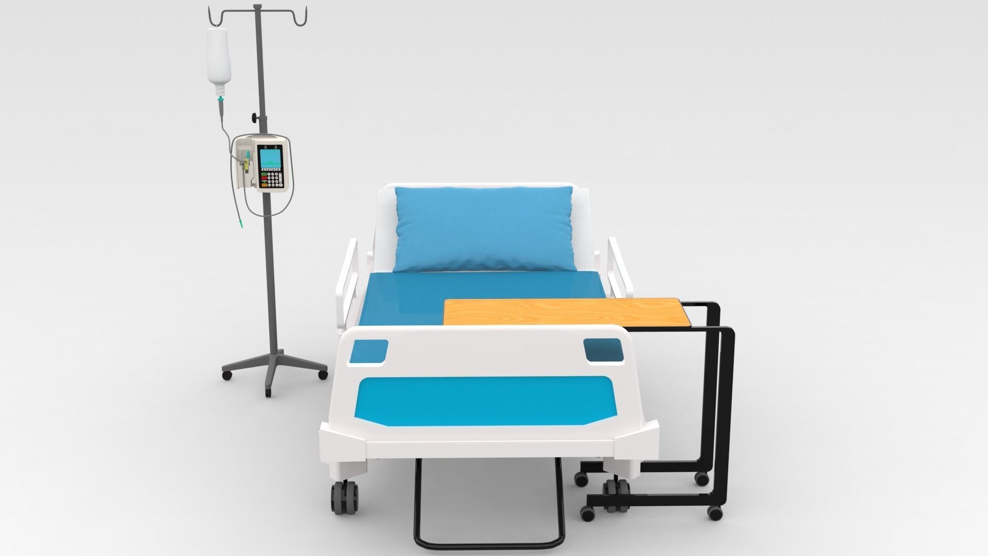 Hospital Bed 3D model_1