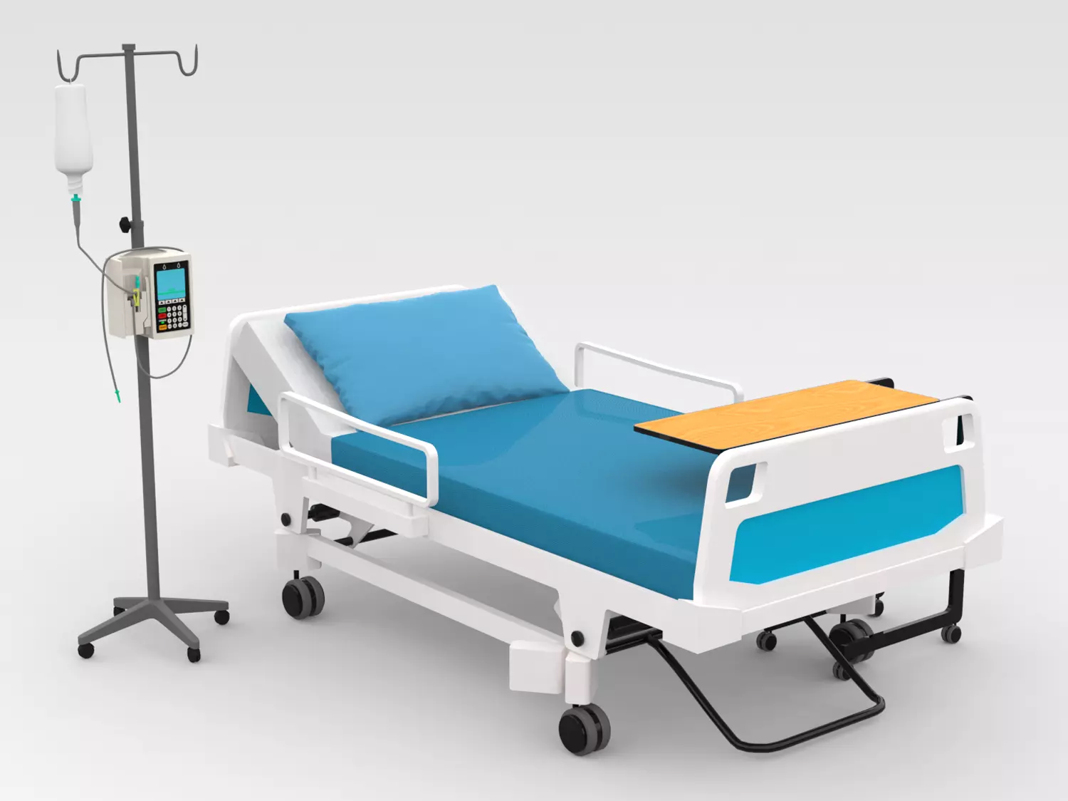 Hospital Bed 3D model_0