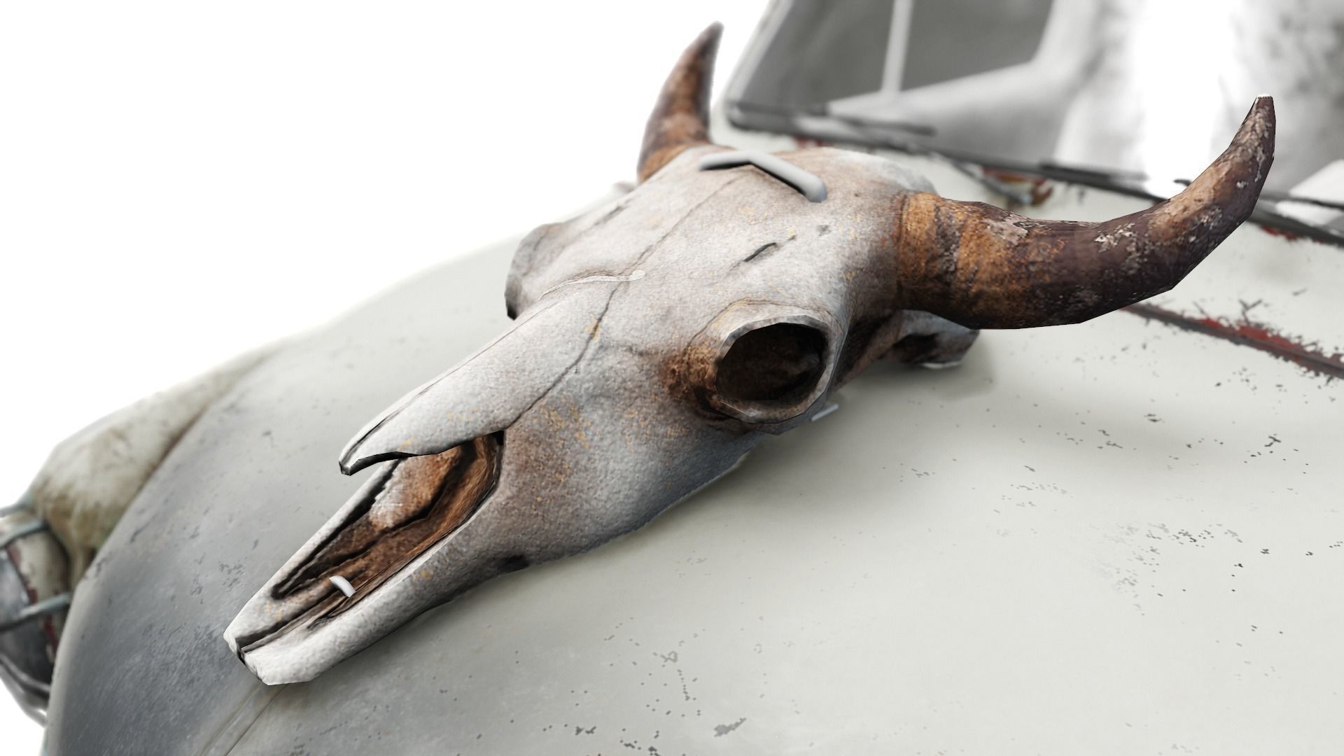 Retro vintage battle race suv car four-wheel drive lvl2 da1 Low-poly 3D model_8