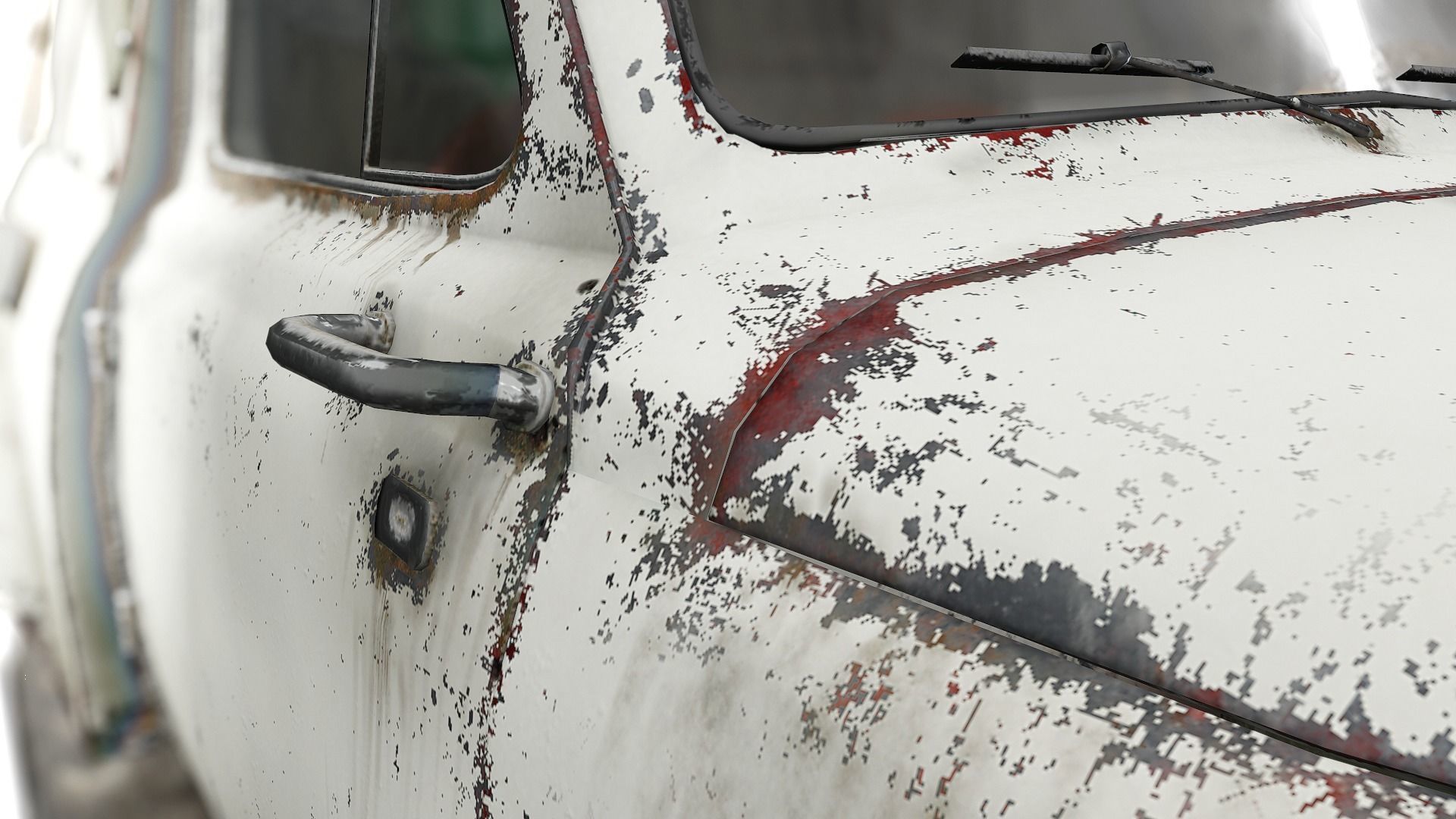 Retro vintage battle race suv car four-wheel drive lvl2 da1 Low-poly 3D model_12