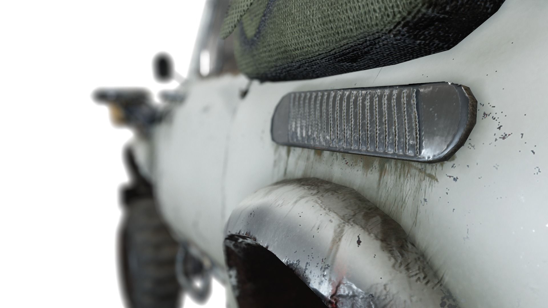 Retro vintage battle race suv car four-wheel drive lvl2 da1 Low-poly 3D model_7