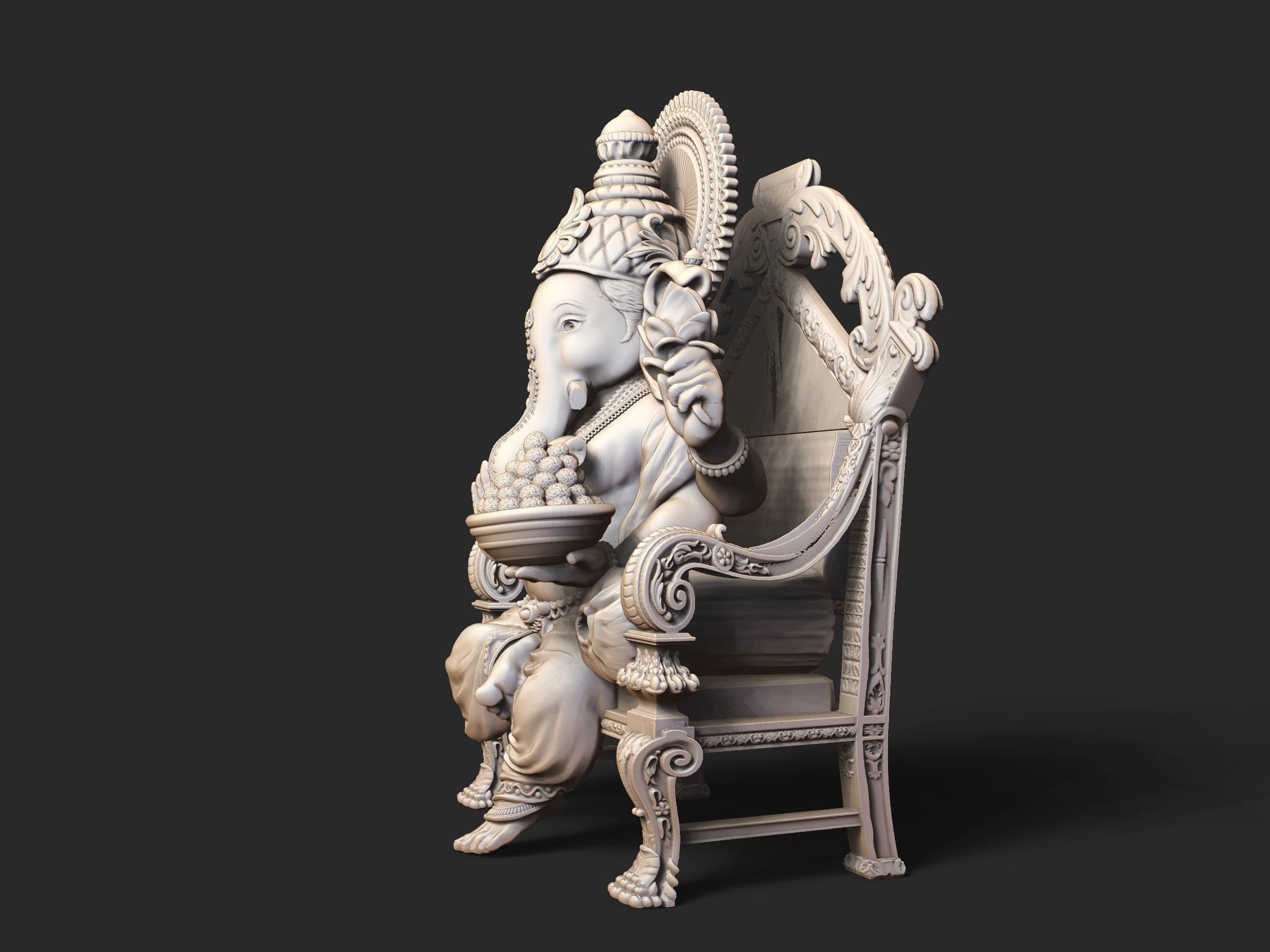 LORD SHRI GANESHA GANAPATI DADA PILLAIYAR VINAYAKA 3D print model_4