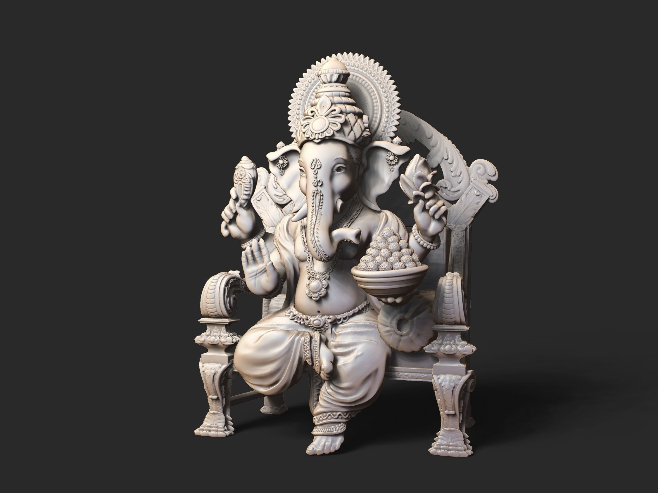 LORD SHRI GANESHA GANAPATI DADA PILLAIYAR VINAYAKA 3D print model_1