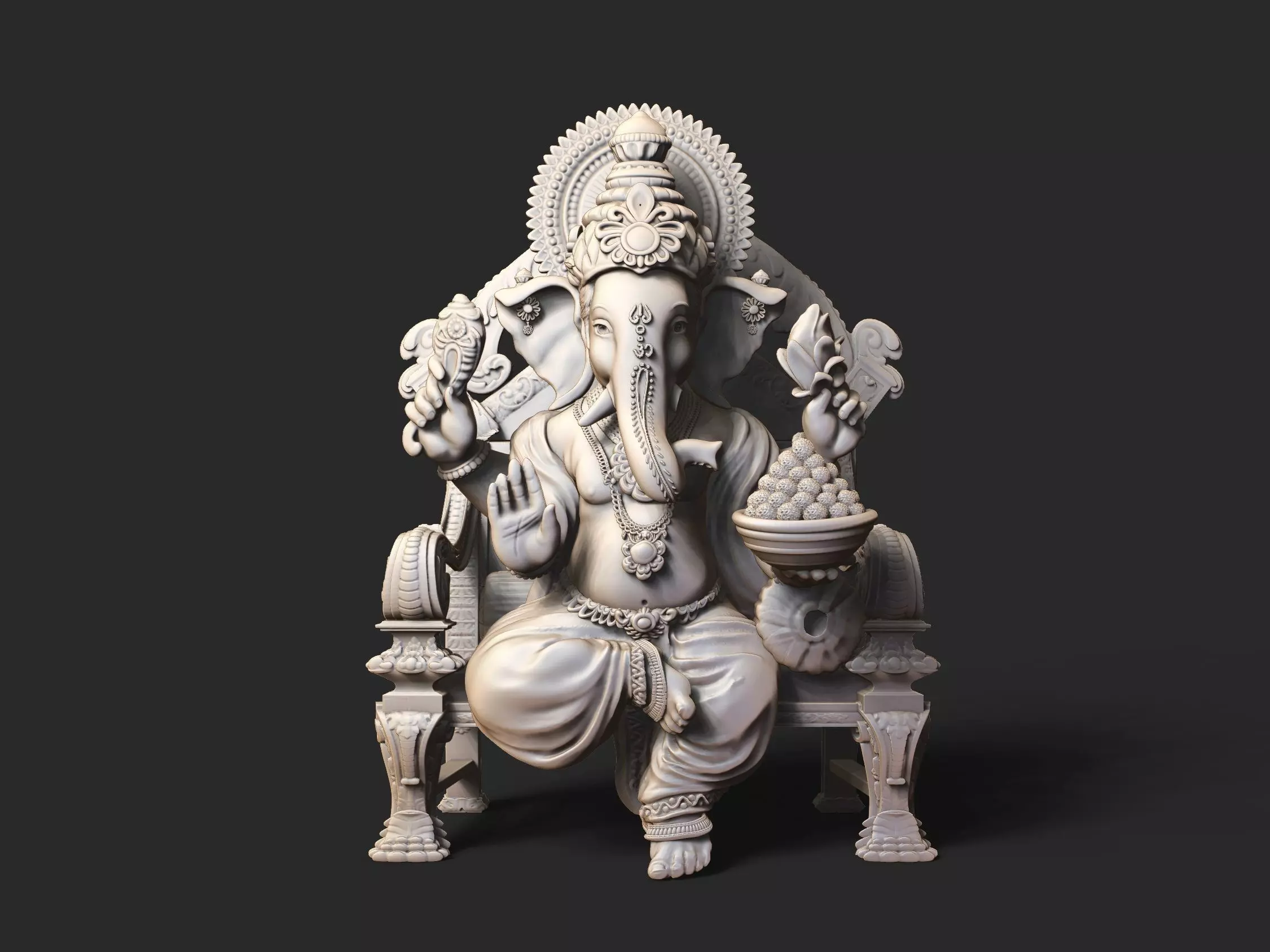 LORD SHRI GANESHA GANAPATI DADA PILLAIYAR VINAYAKA 3D print model_0