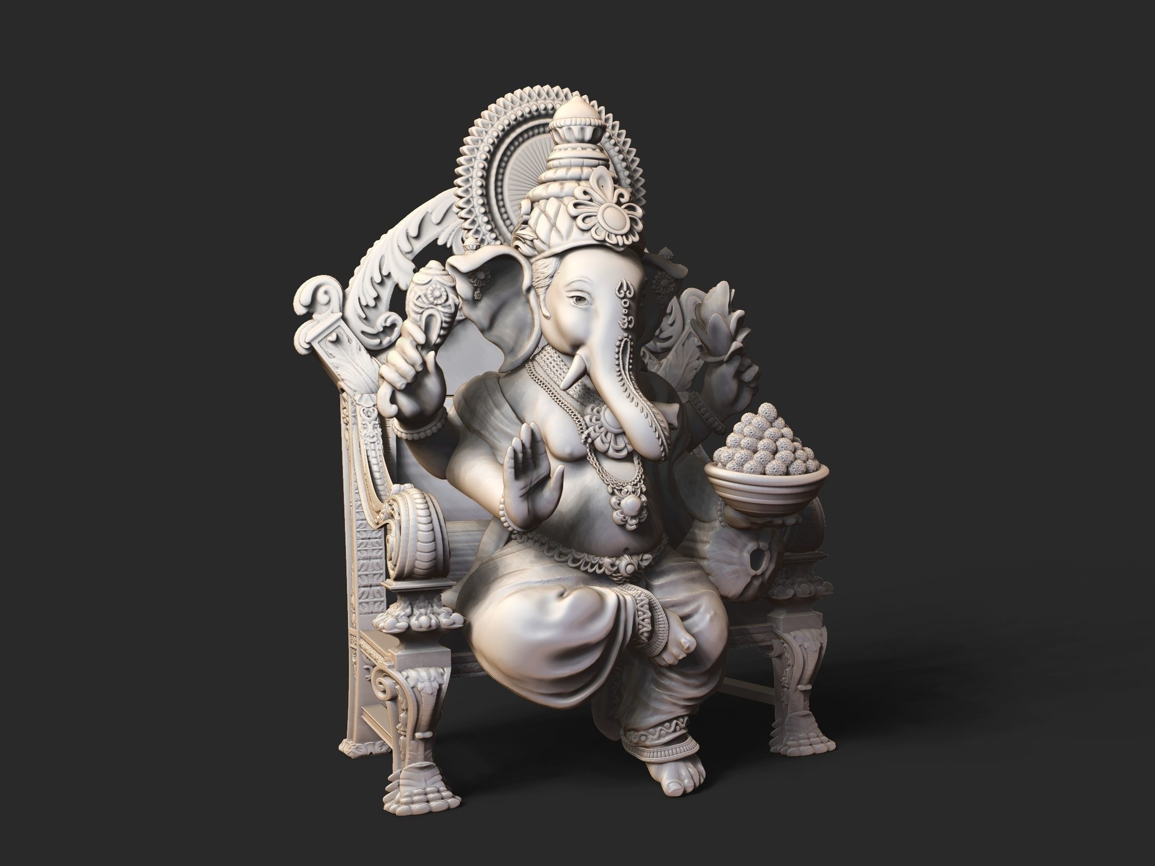 LORD SHRI GANESHA GANAPATI DADA PILLAIYAR VINAYAKA 3D print model_2