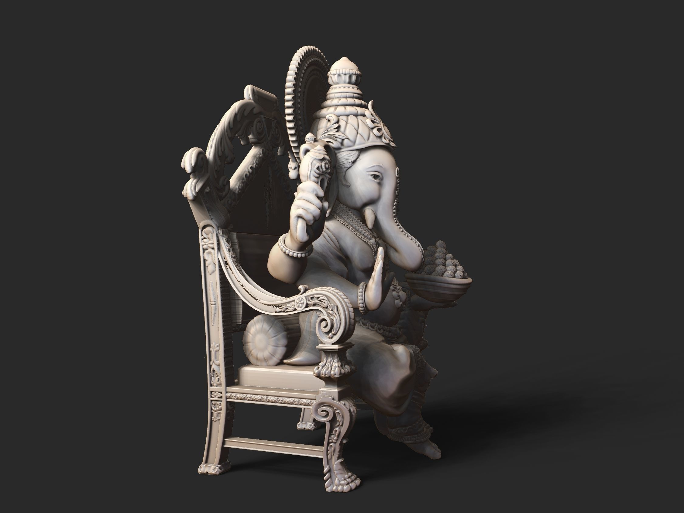 LORD SHRI GANESHA GANAPATI DADA PILLAIYAR VINAYAKA 3D print model_3