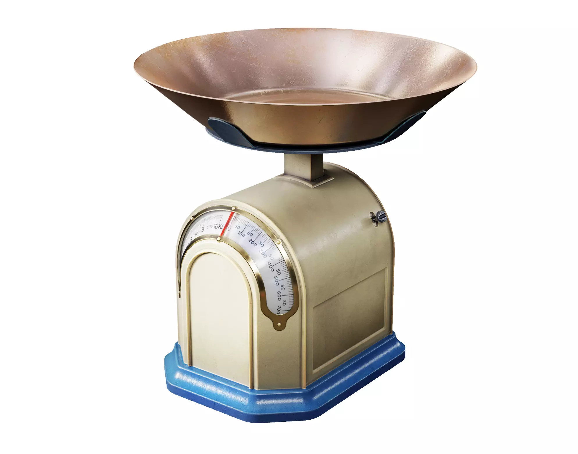 Retro used kitchen Scales weight 6 color vintage da1 Low-poly 3D model