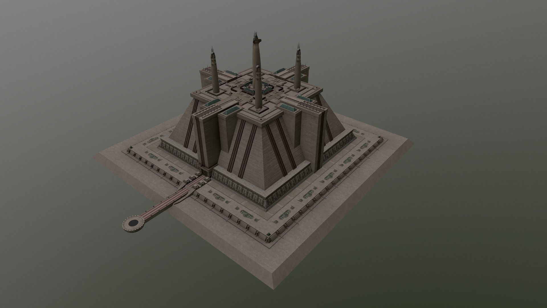 Imperial Palace - Jedi Temple - Star Wars Low-poly 3D model_26