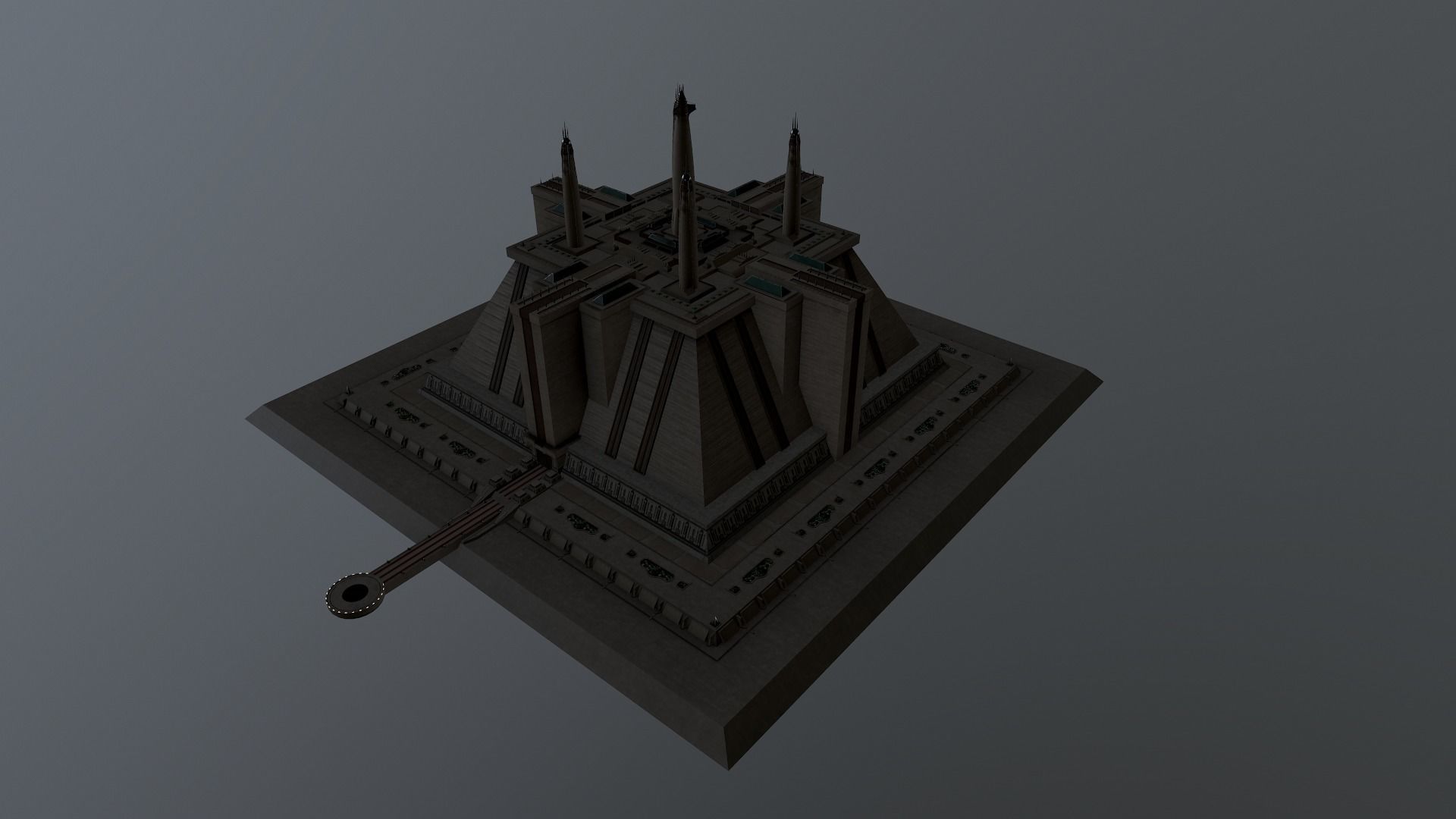 Imperial Palace - Jedi Temple - Star Wars Low-poly 3D model_28