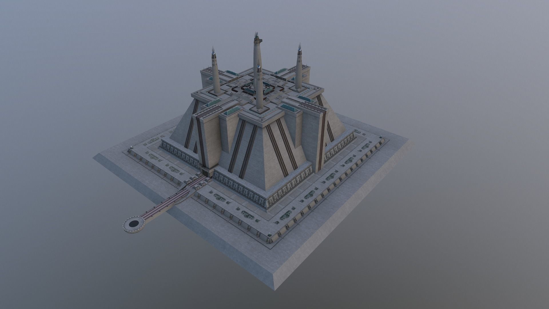 Imperial Palace - Jedi Temple - Star Wars Low-poly 3D model_23