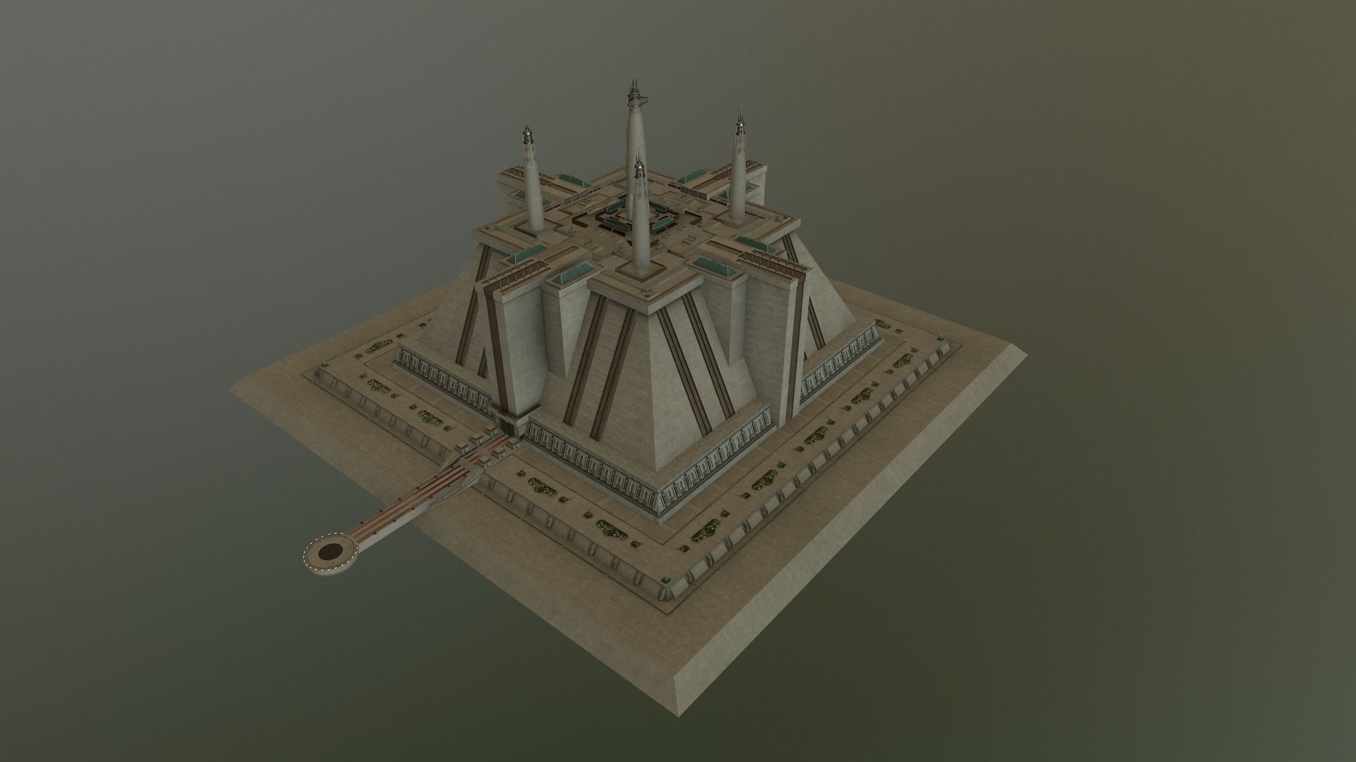 Imperial Palace - Jedi Temple - Star Wars Low-poly 3D model_18