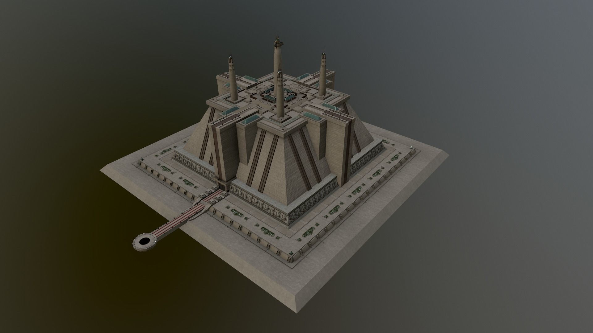 Imperial Palace - Jedi Temple - Star Wars Low-poly 3D model_20