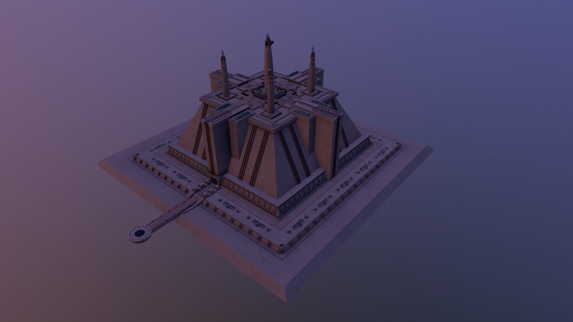 Imperial Palace - Jedi Temple - Star Wars Low-poly 3D model_25