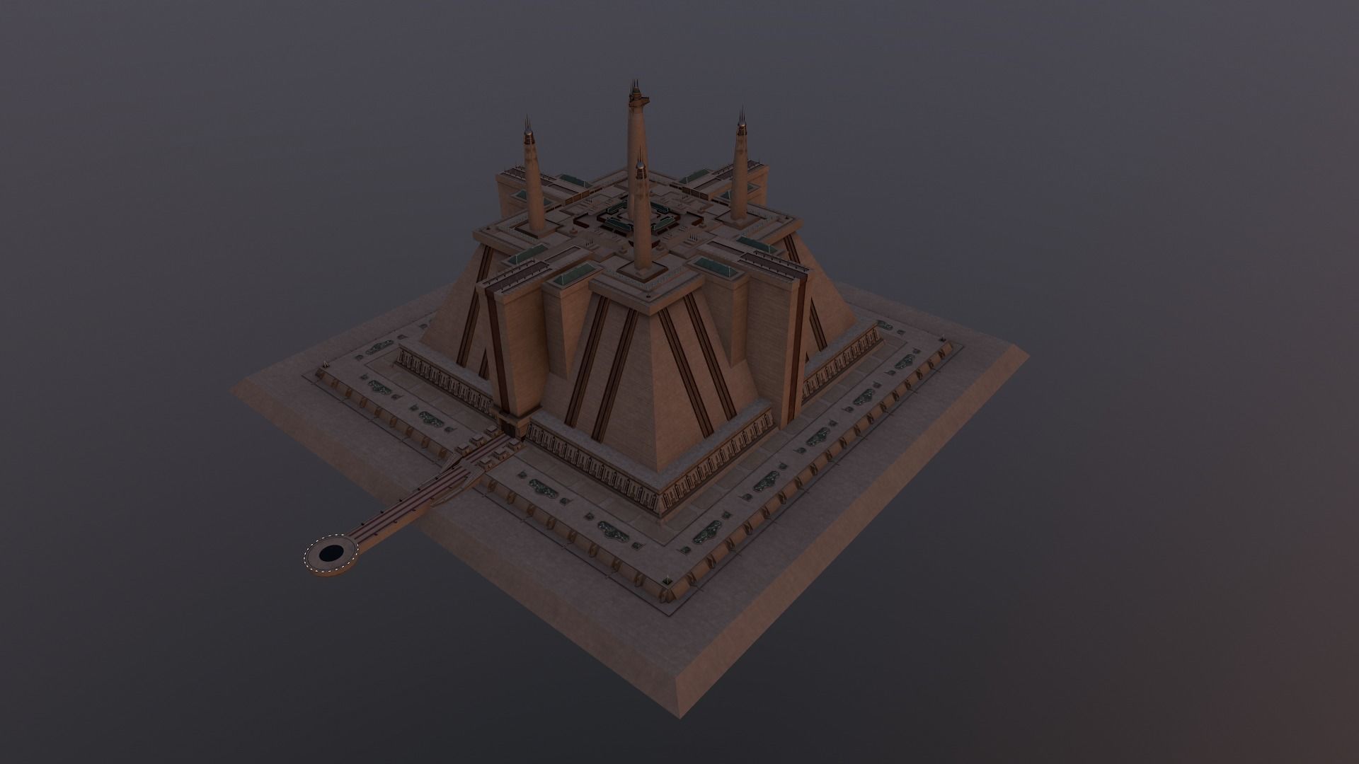 Imperial Palace - Jedi Temple - Star Wars Low-poly 3D model_29