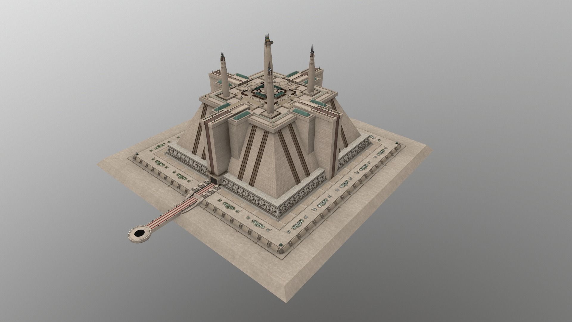 Imperial Palace - Jedi Temple - Star Wars Low-poly 3D model_36