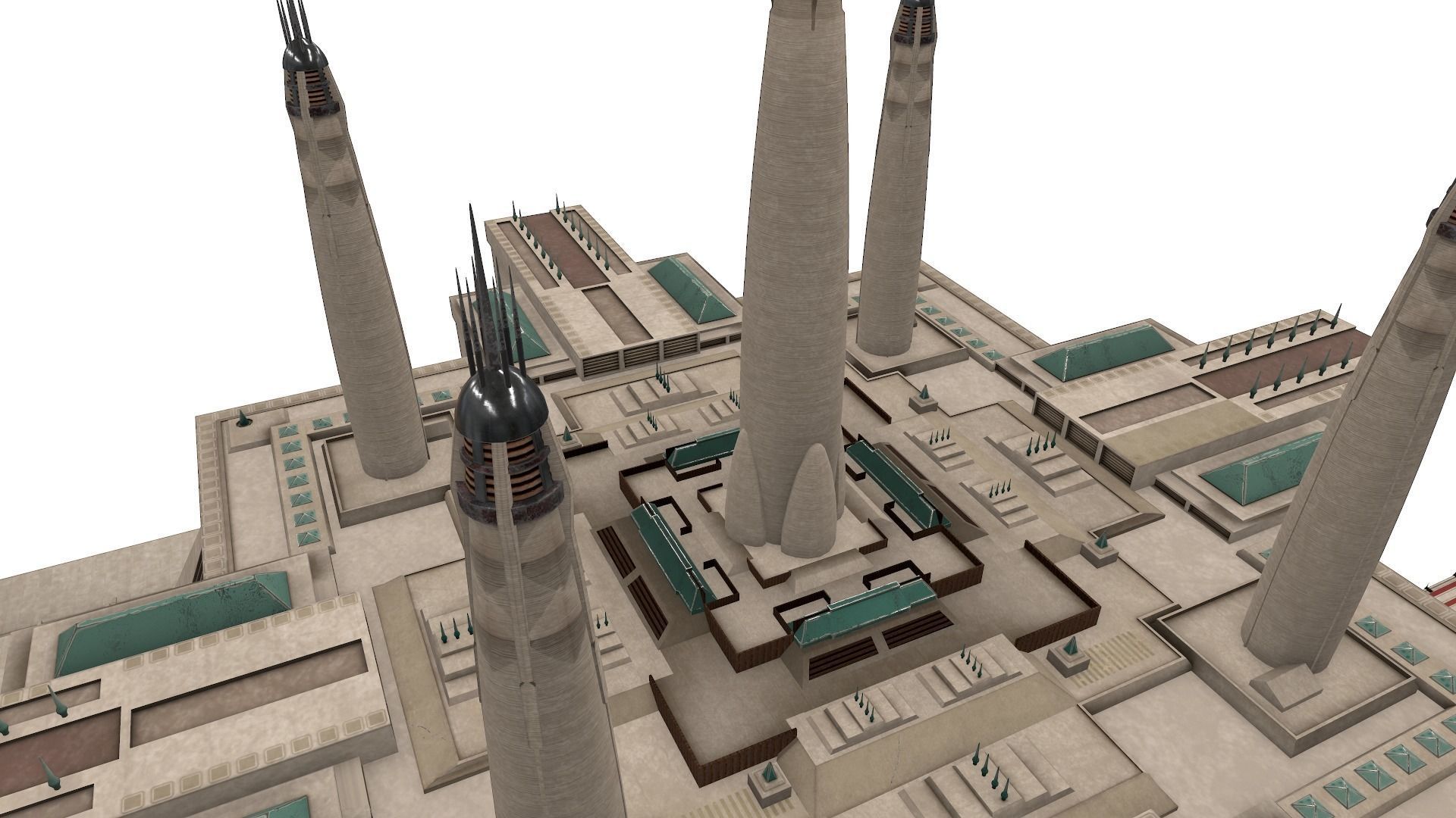 Imperial Palace - Jedi Temple - Star Wars Low-poly 3D model_12