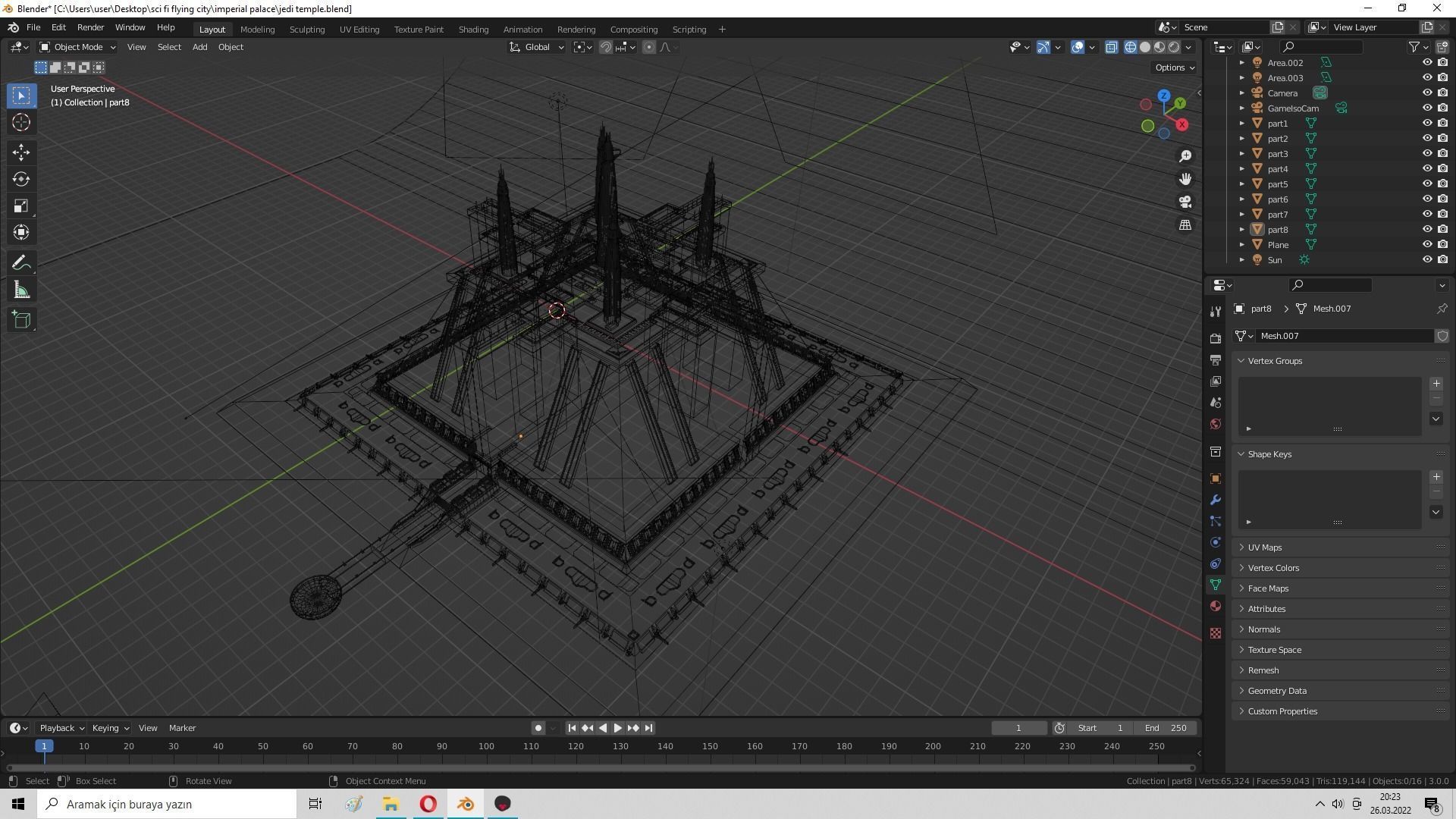 Imperial Palace - Jedi Temple - Star Wars Low-poly 3D model_37
