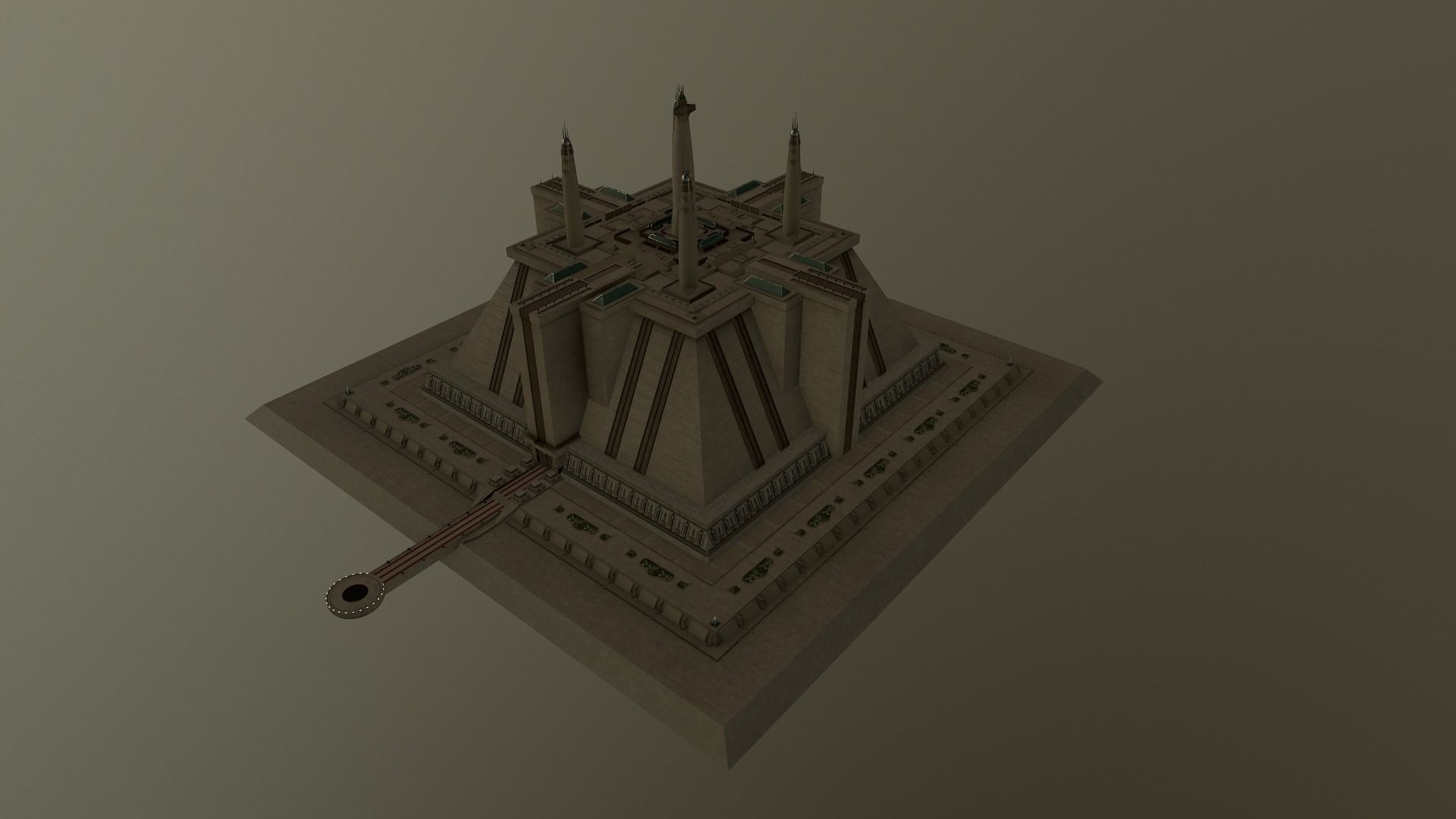 Imperial Palace - Jedi Temple - Star Wars Low-poly 3D model_27