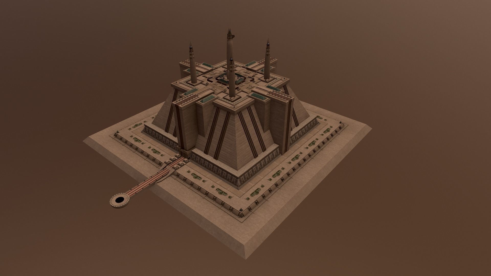 Imperial Palace - Jedi Temple - Star Wars Low-poly 3D model_22