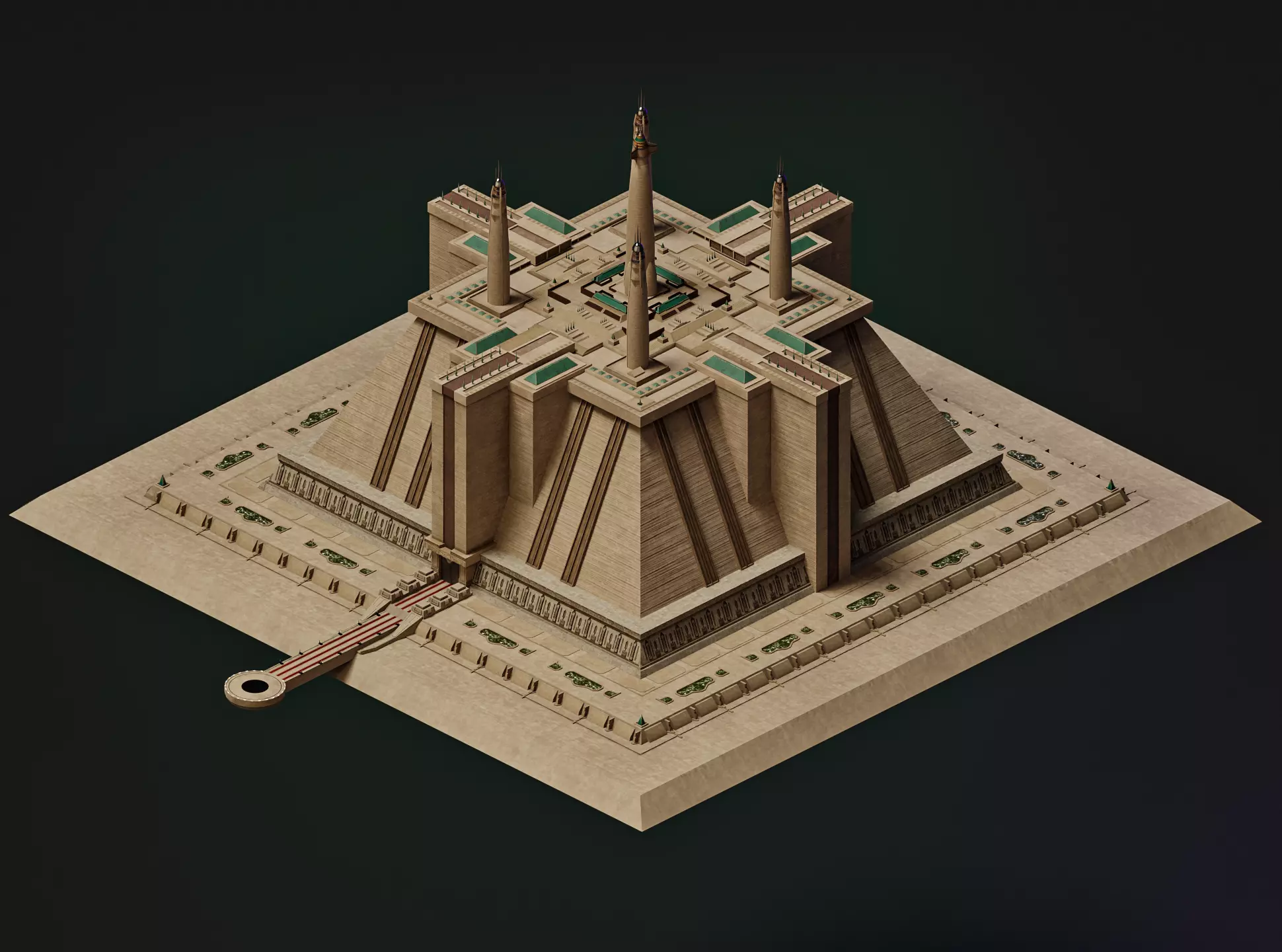 Imperial Palace - Jedi Temple - Star Wars Low-poly 3D model_0