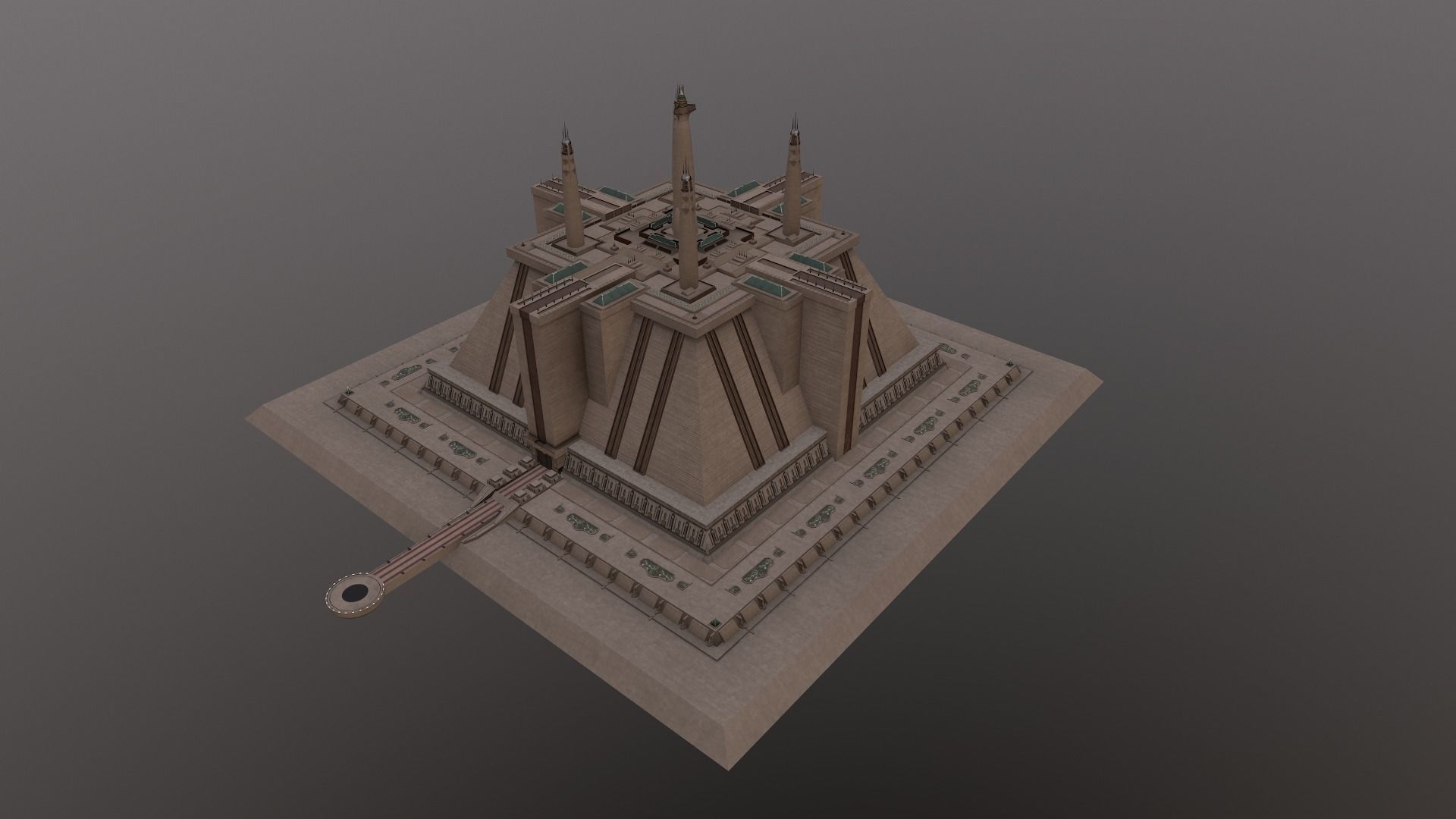 Imperial Palace - Jedi Temple - Star Wars Low-poly 3D model_24