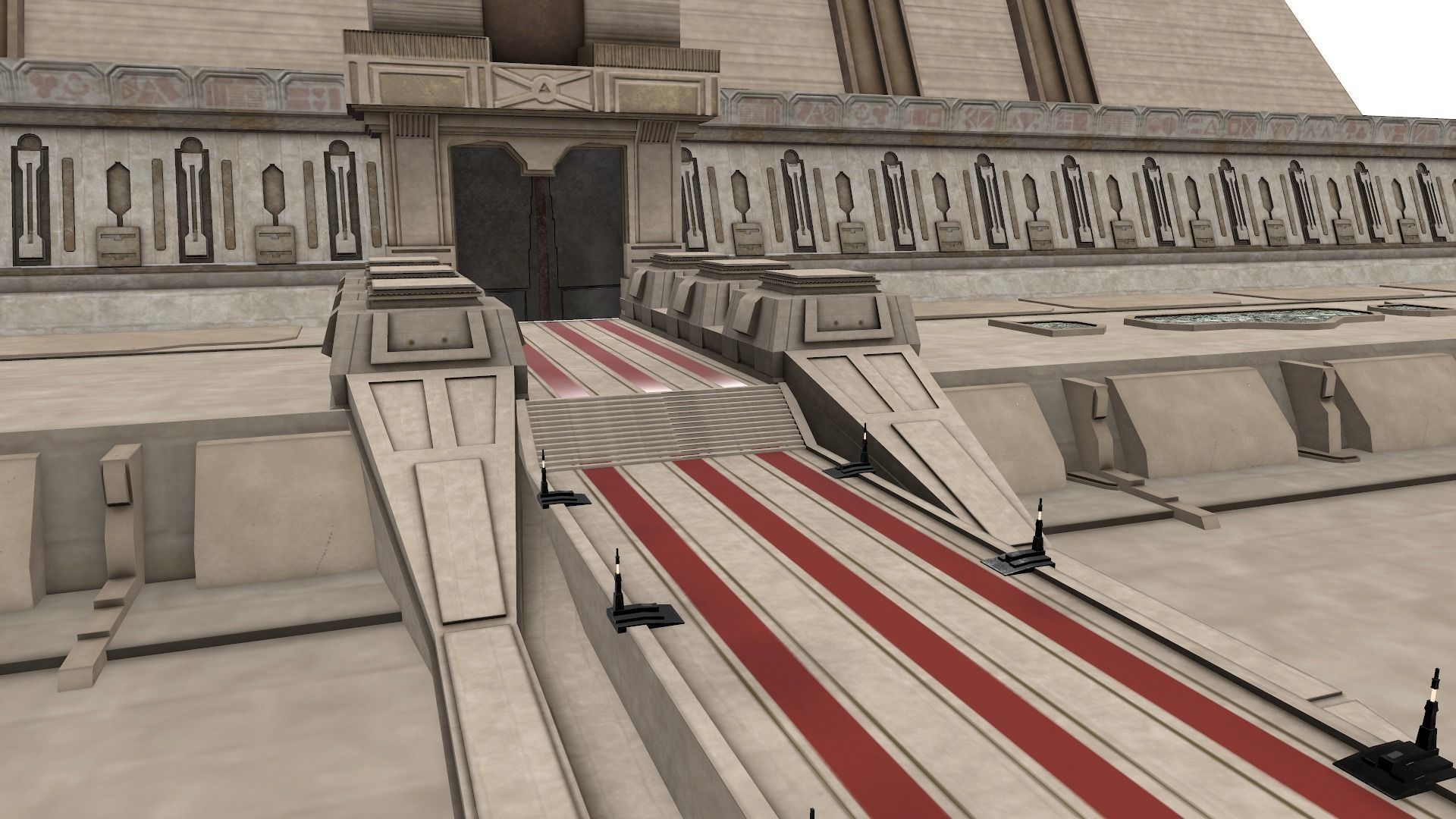 Imperial Palace - Jedi Temple - Star Wars Low-poly 3D model_6