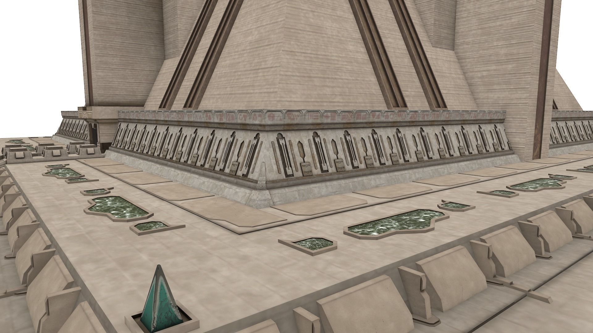 Imperial Palace - Jedi Temple - Star Wars Low-poly 3D model_8