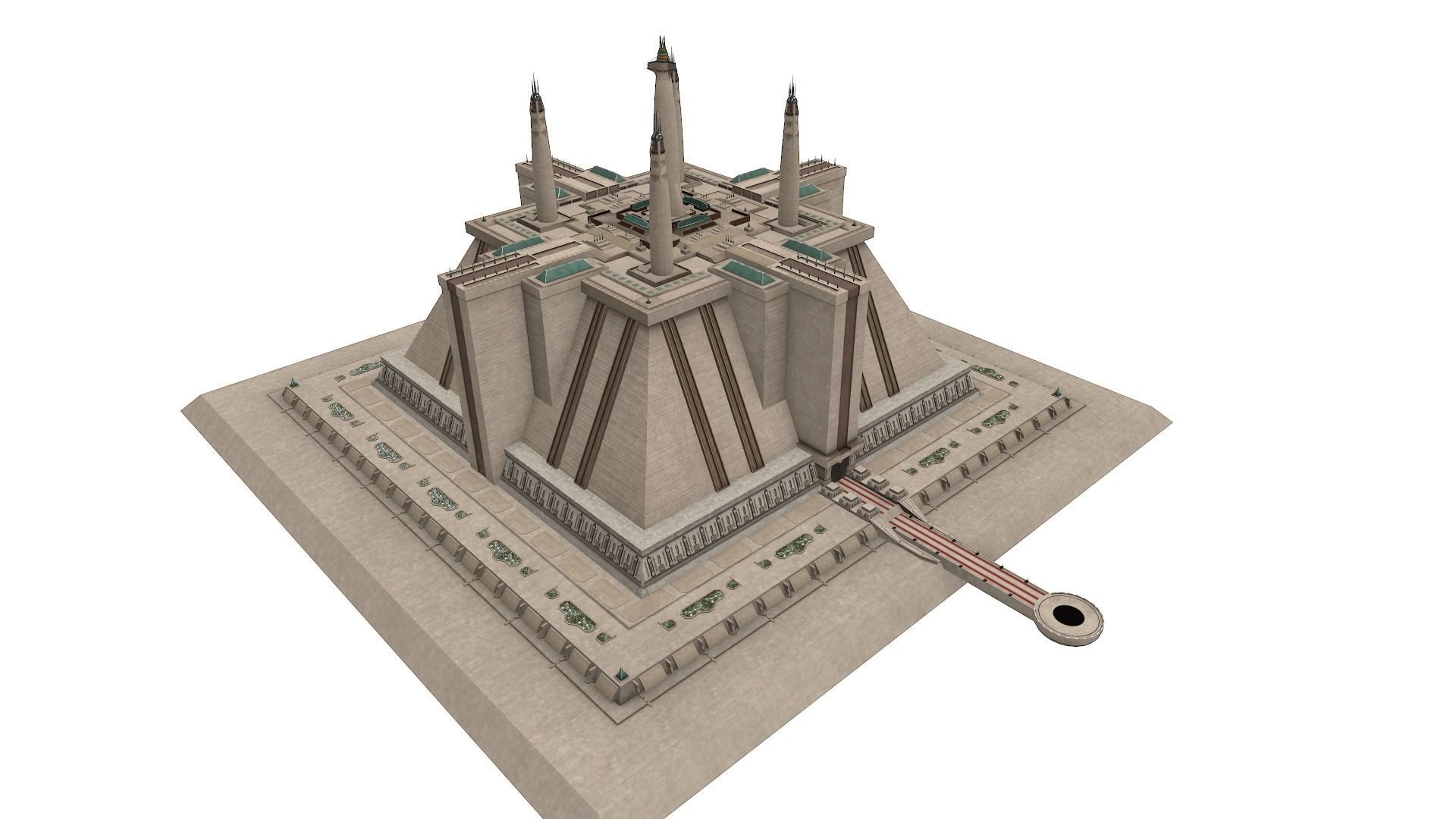 Imperial Palace - Jedi Temple - Star Wars Low-poly 3D model_3