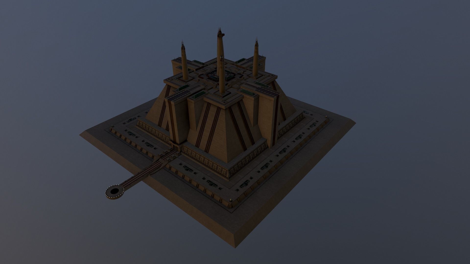 Imperial Palace - Jedi Temple - Star Wars Low-poly 3D model_17