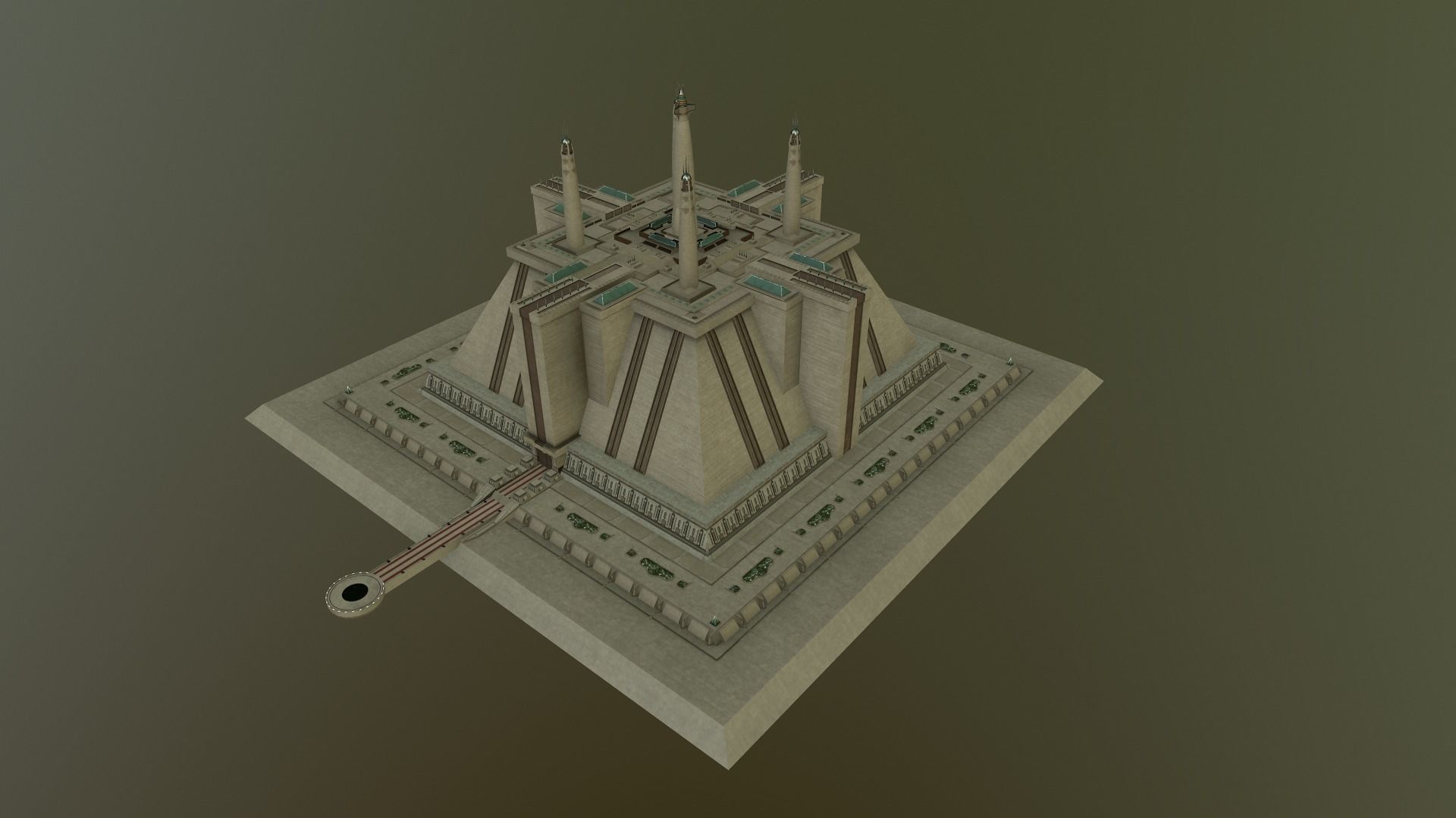 Imperial Palace - Jedi Temple - Star Wars Low-poly 3D model_21