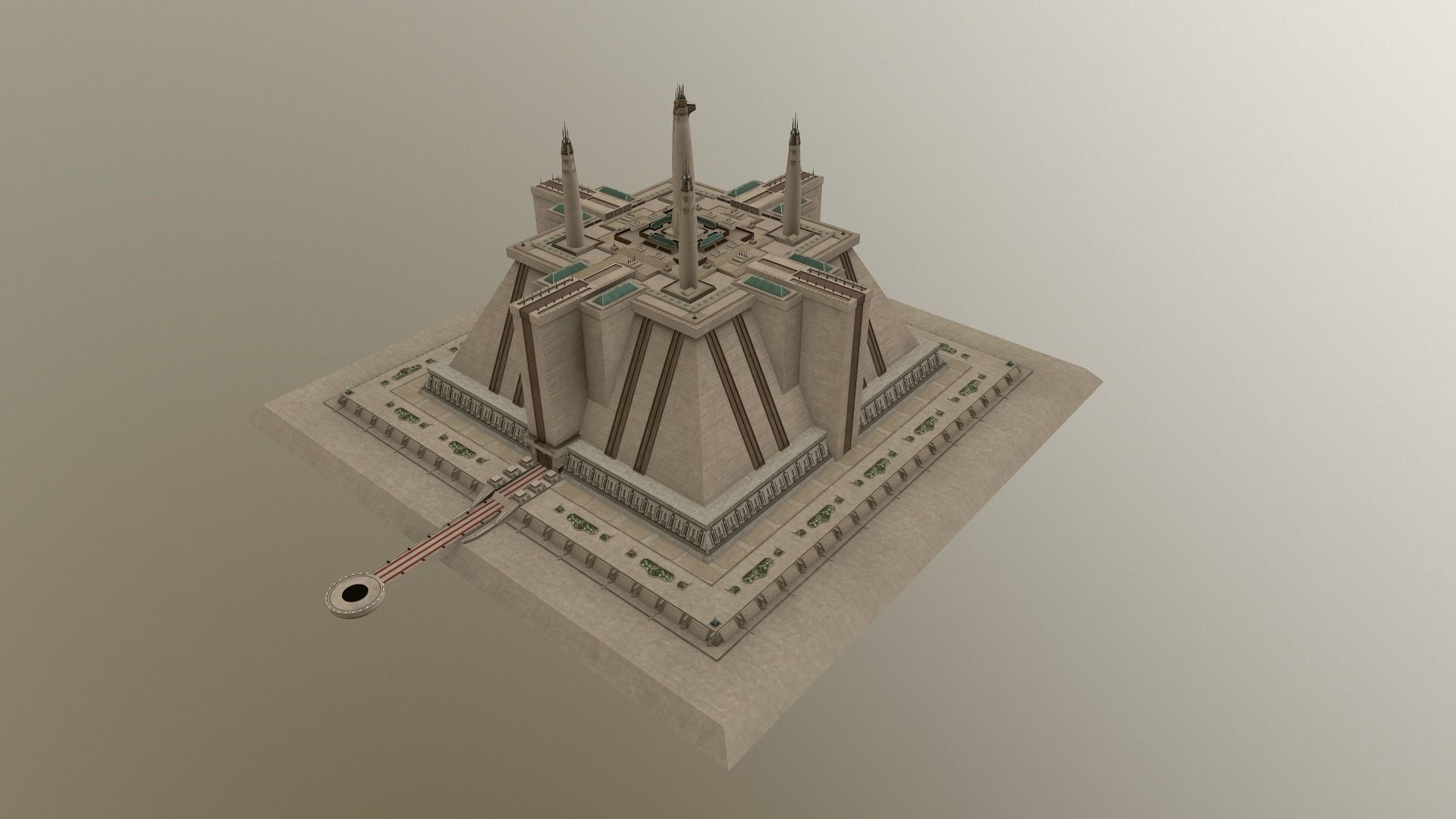 Imperial Palace - Jedi Temple - Star Wars Low-poly 3D model_35
