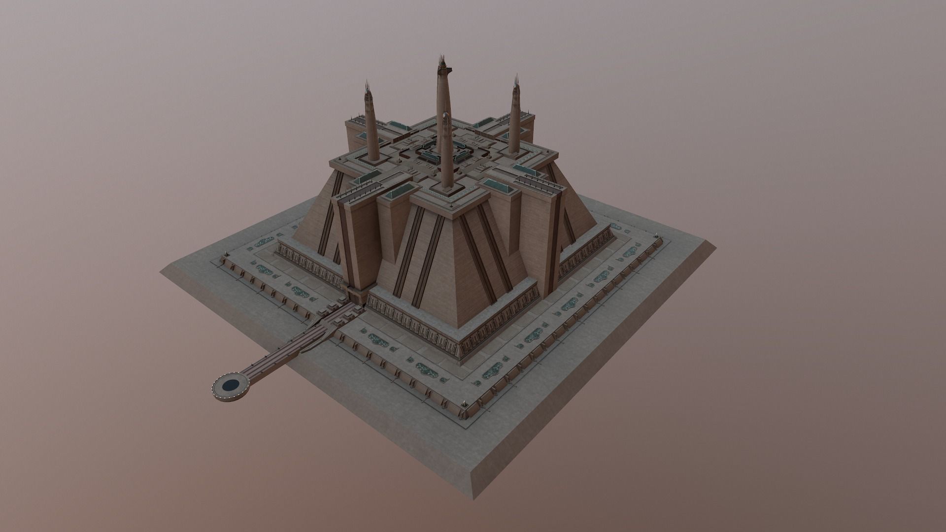 Imperial Palace - Jedi Temple - Star Wars Low-poly 3D model_19