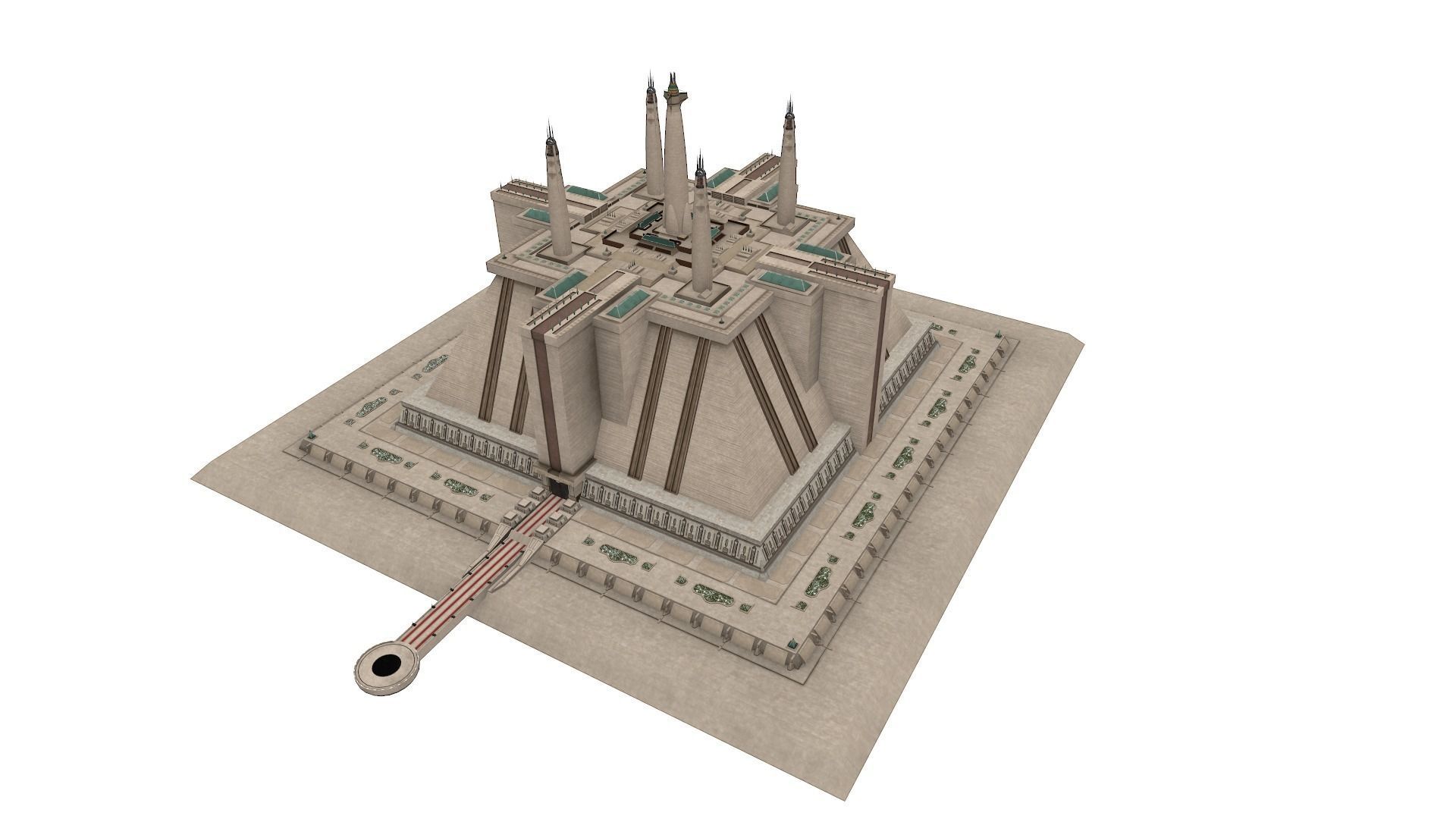 Imperial Palace - Jedi Temple - Star Wars Low-poly 3D model_2