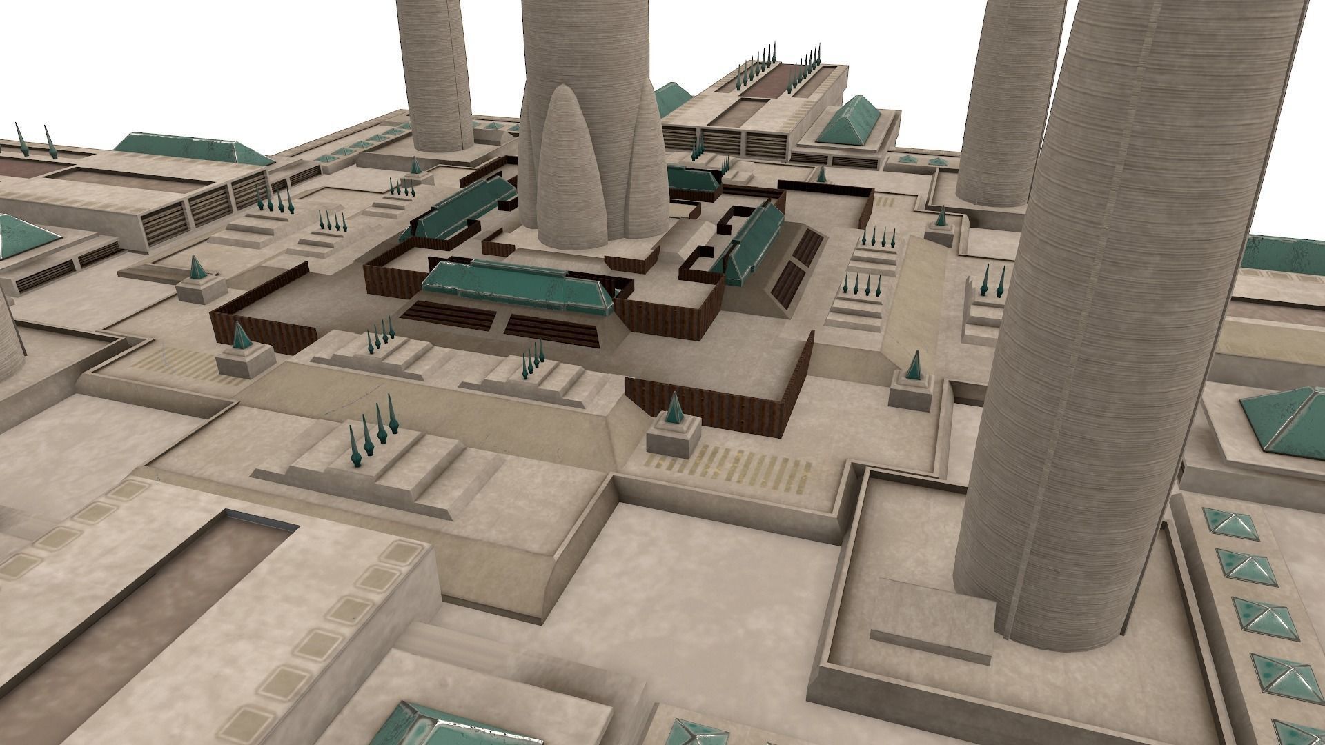 Imperial Palace - Jedi Temple - Star Wars Low-poly 3D model_11