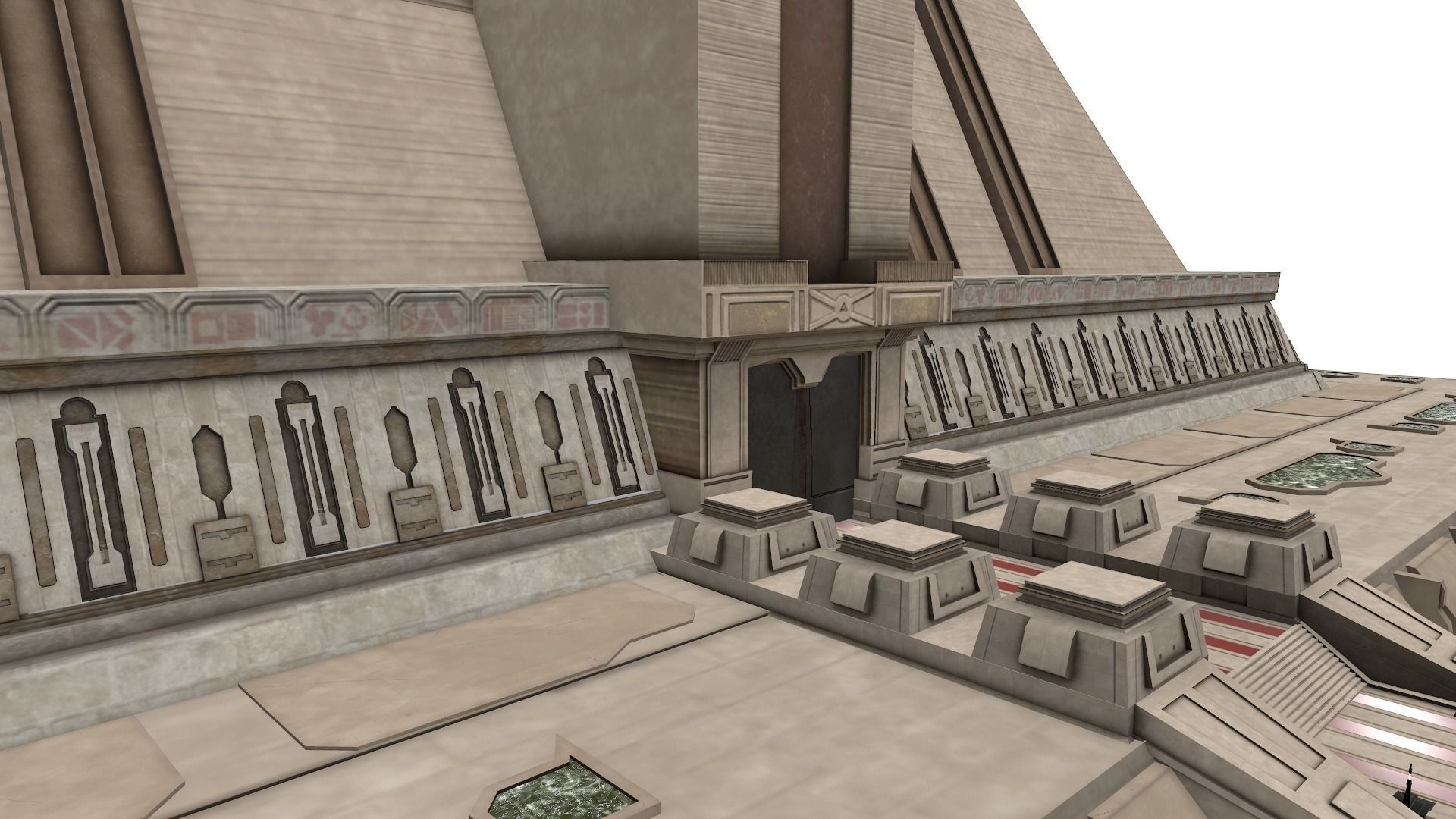 Imperial Palace - Jedi Temple - Star Wars Low-poly 3D model_7