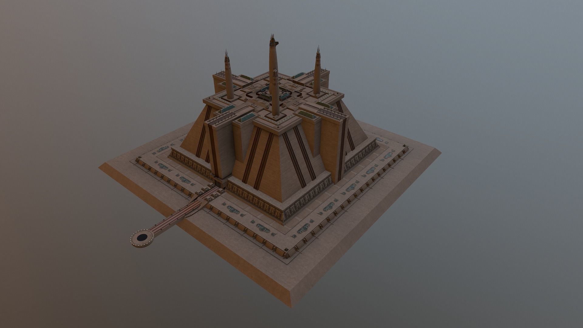 Imperial Palace - Jedi Temple - Star Wars Low-poly 3D model_30