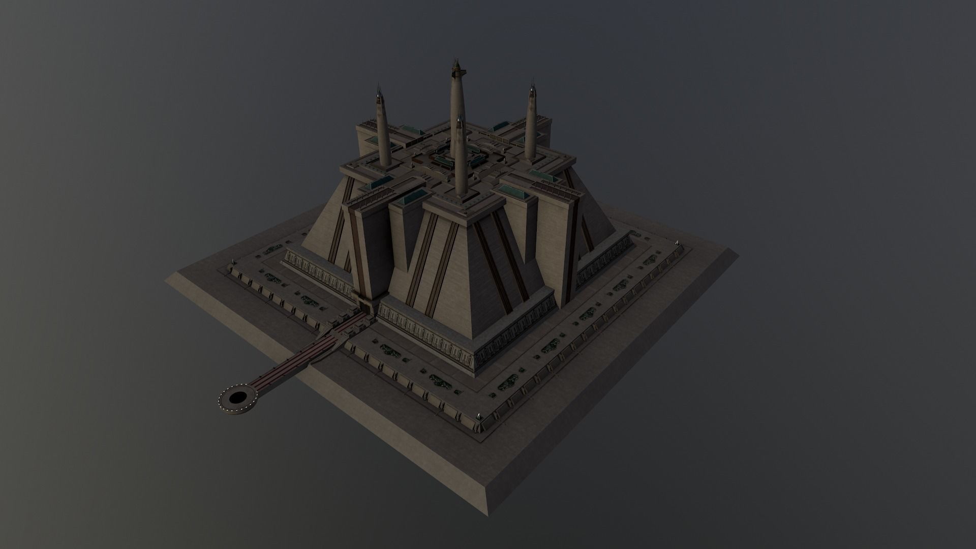 Imperial Palace - Jedi Temple - Star Wars Low-poly 3D model_15