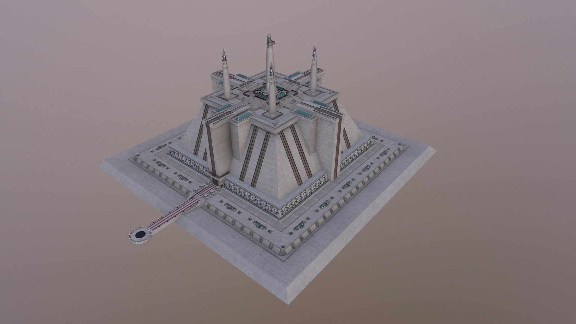 Imperial Palace - Jedi Temple - Star Wars Low-poly 3D model_33