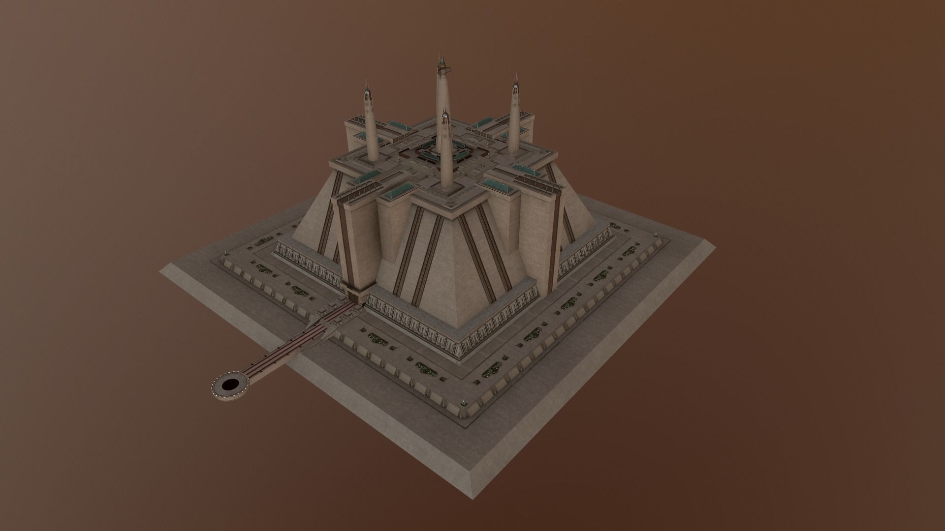 Imperial Palace - Jedi Temple - Star Wars Low-poly 3D model_31