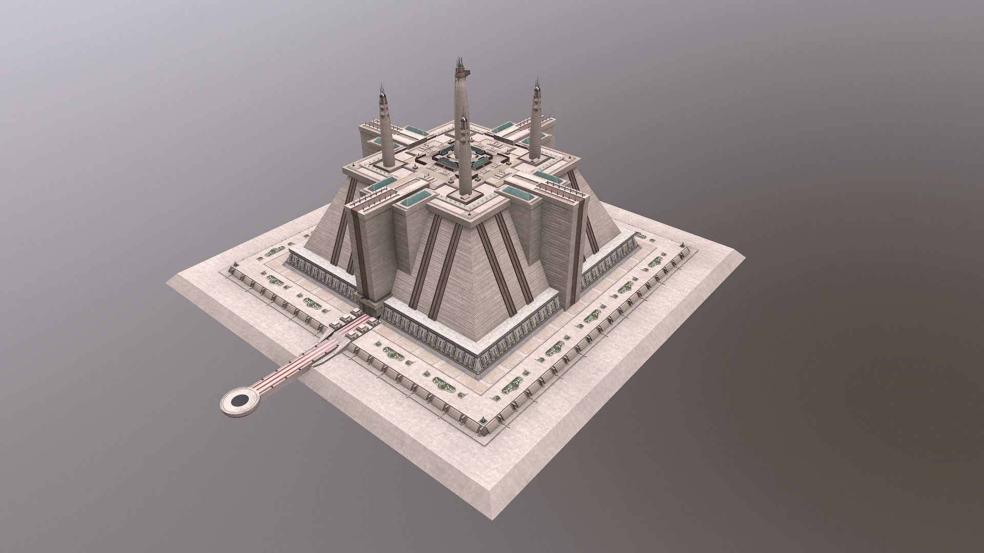 Imperial Palace - Jedi Temple - Star Wars Low-poly 3D model_34