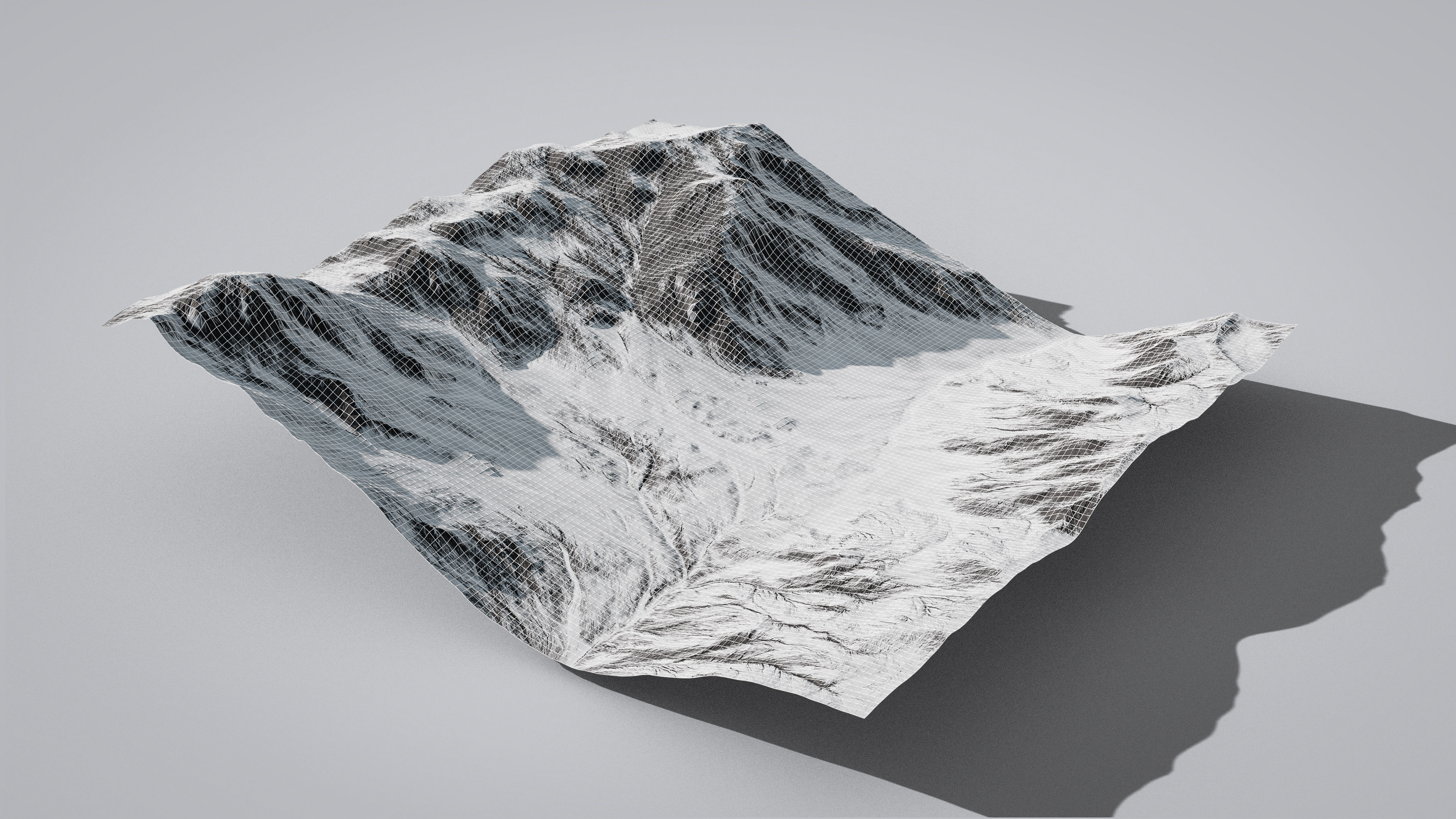 Snowy Landscape Low-poly 3D model_3