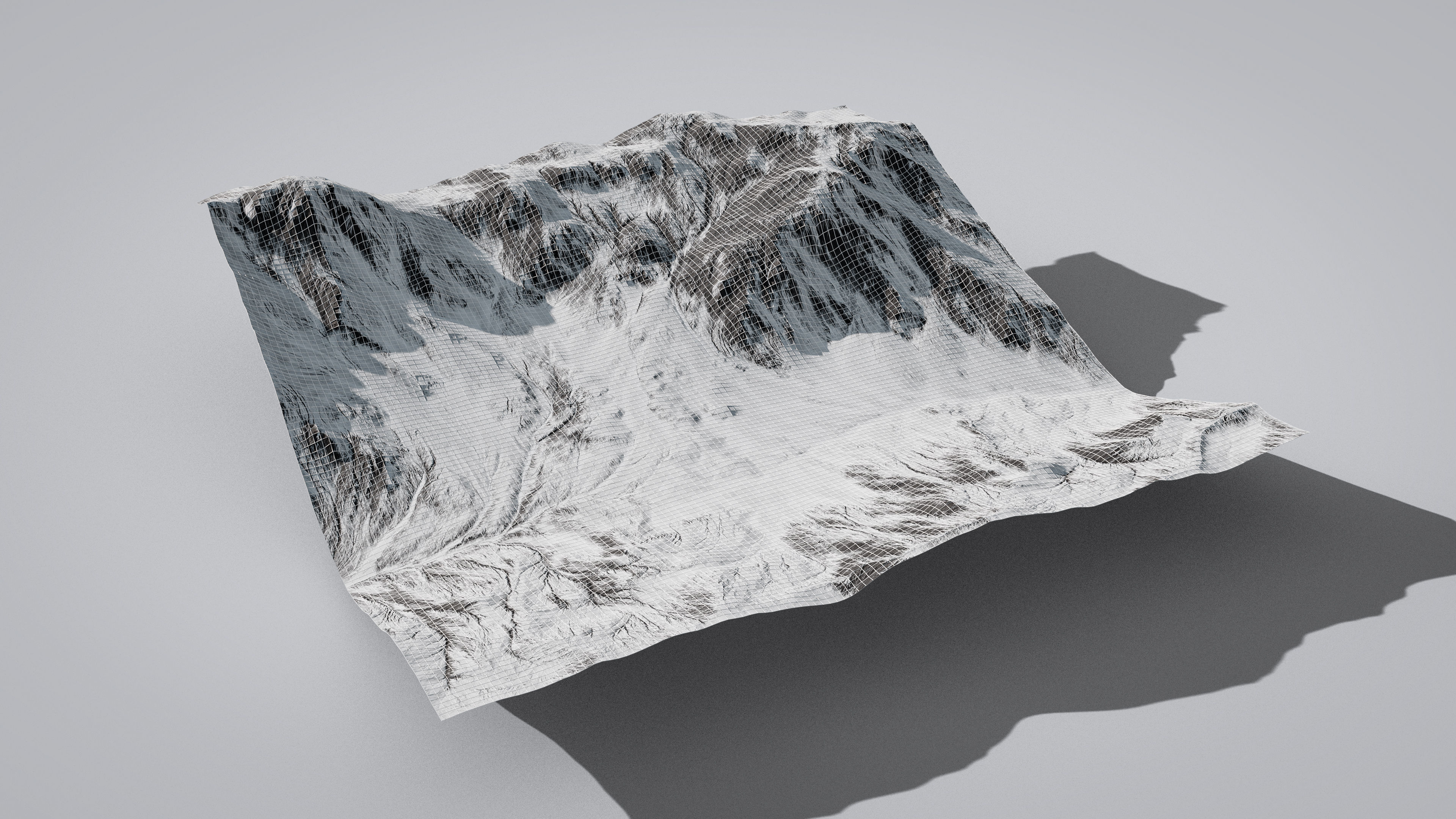 Snowy Landscape Low-poly 3D model_4