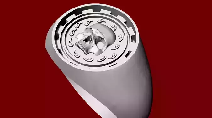 Skull Ring V2 3D print model