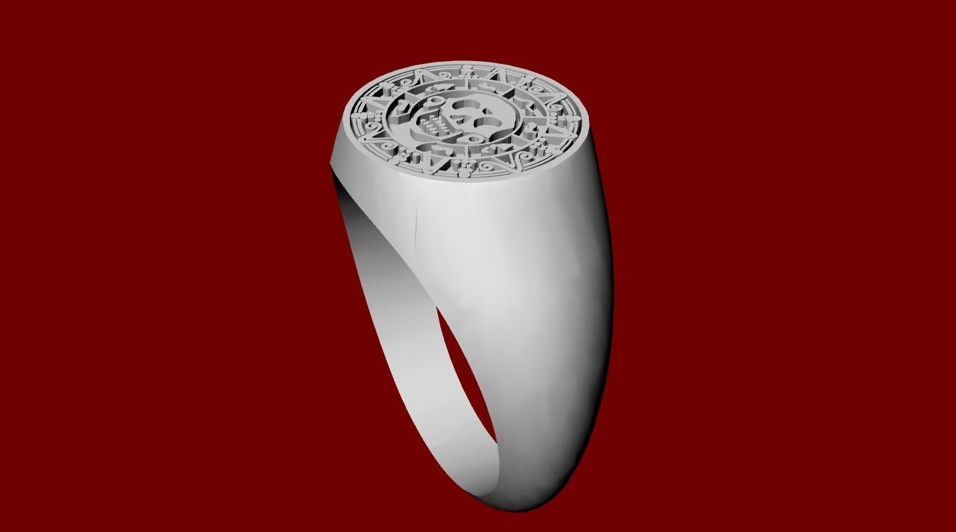 Pirate Coin Ring 3D print model_5