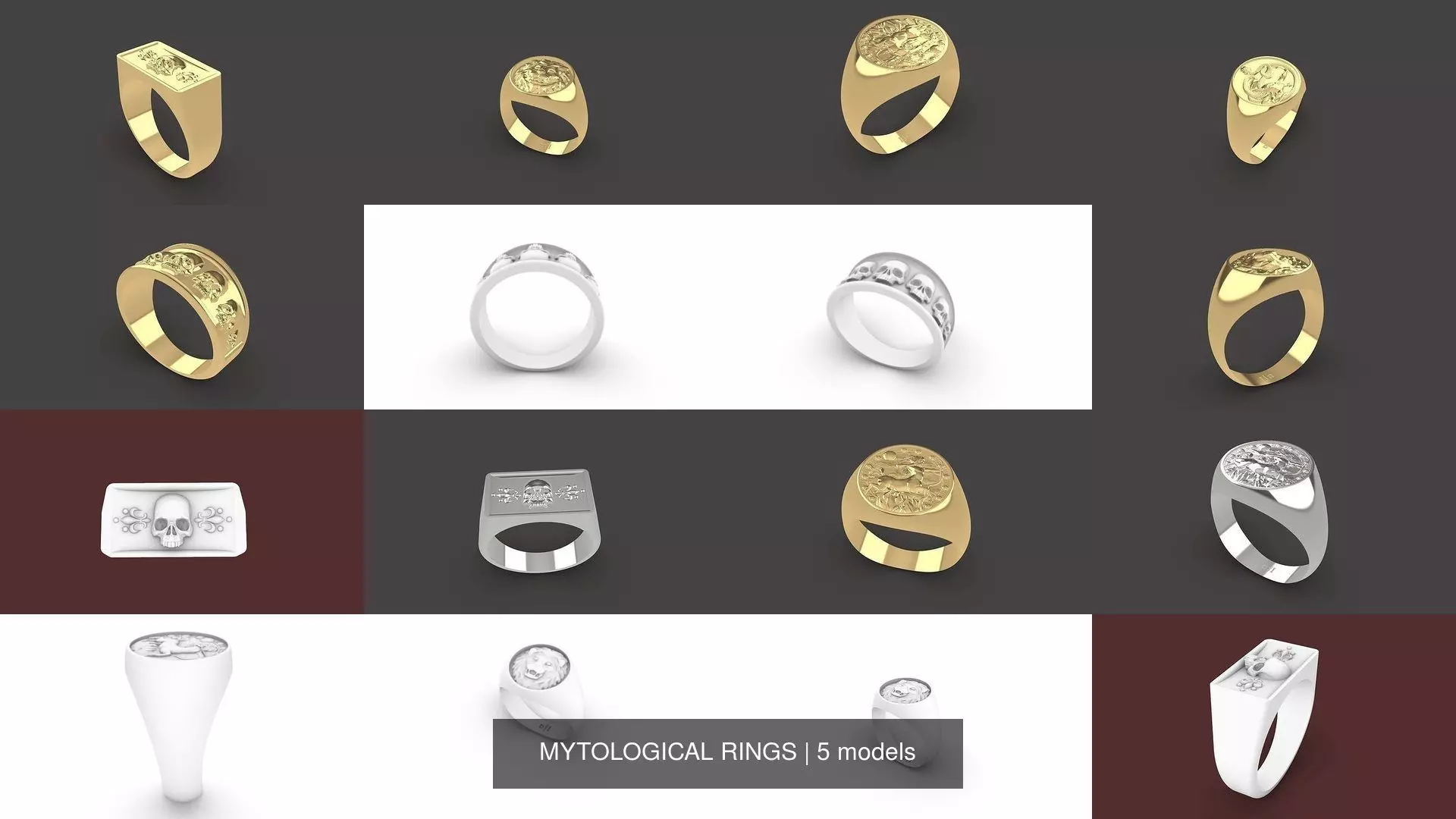 MYTOLOGICAL RINGS 3D Model Collection_0
