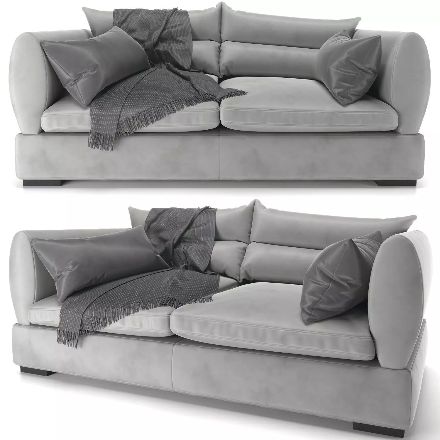 Blanche PARMA 2 Seats Sofa 3D model_0